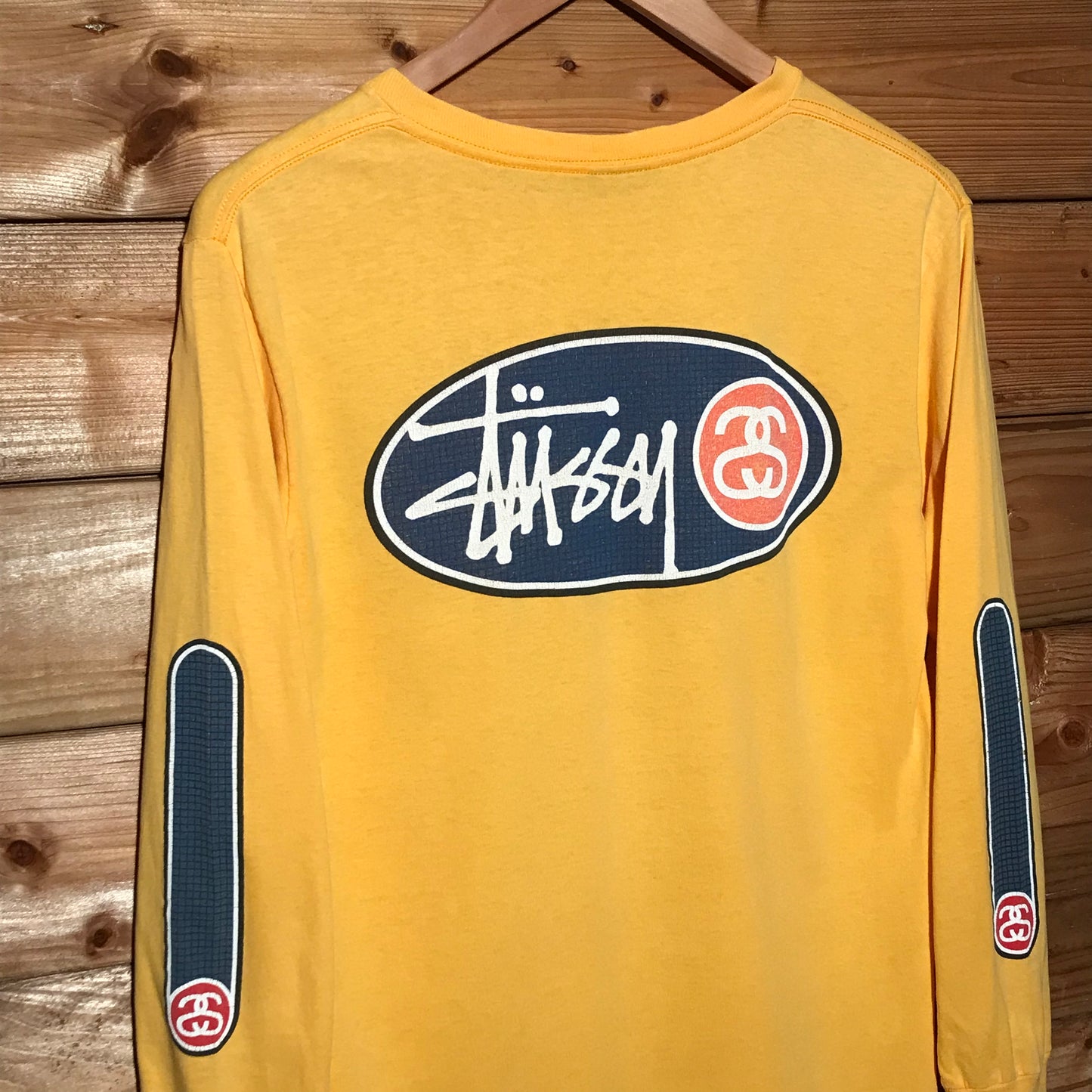 90s Stüssy Script and Link Grid long sleeve t shirt