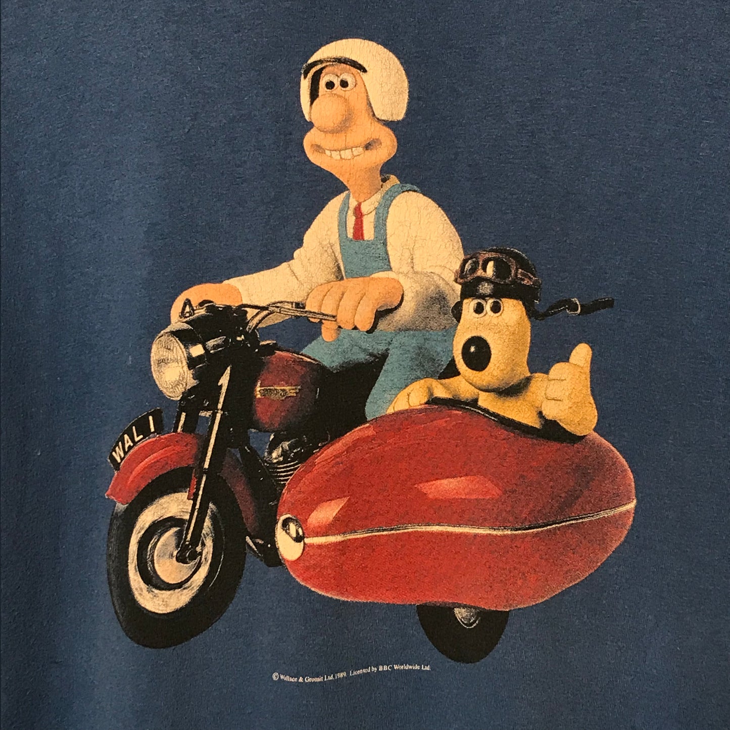 1989 Wallace & Gromit Bike t shirt