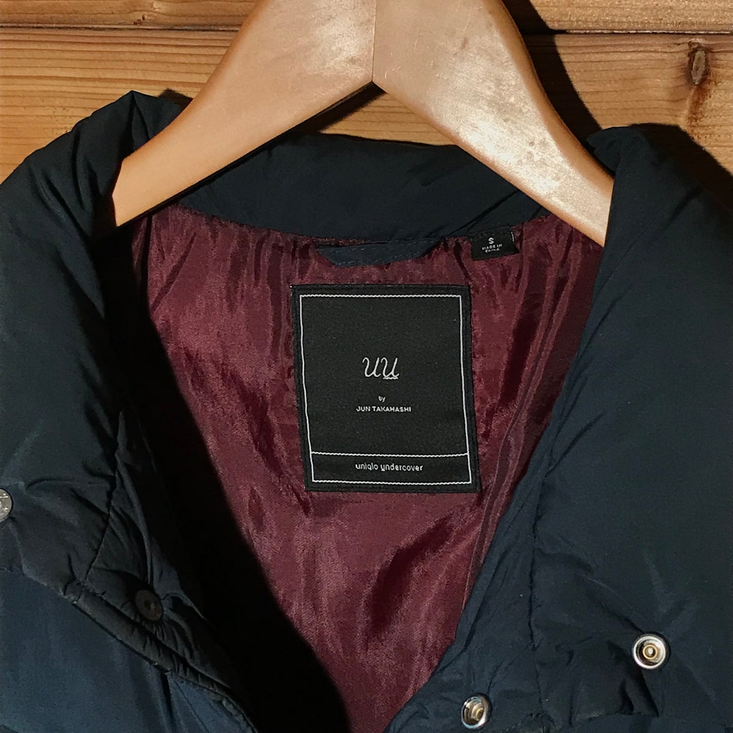 Undercover x Uniqlo Leather Panelled puffer jacket