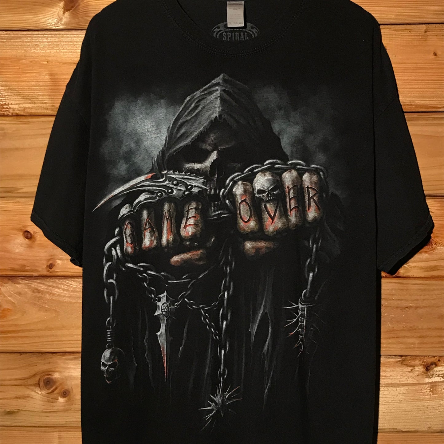 Spiral Direct Skeleton Game Over t shirt