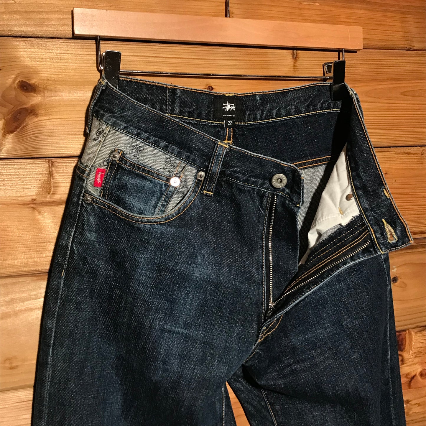 Stüssy Rough And Rugged Link Monogram Waist denim jeans