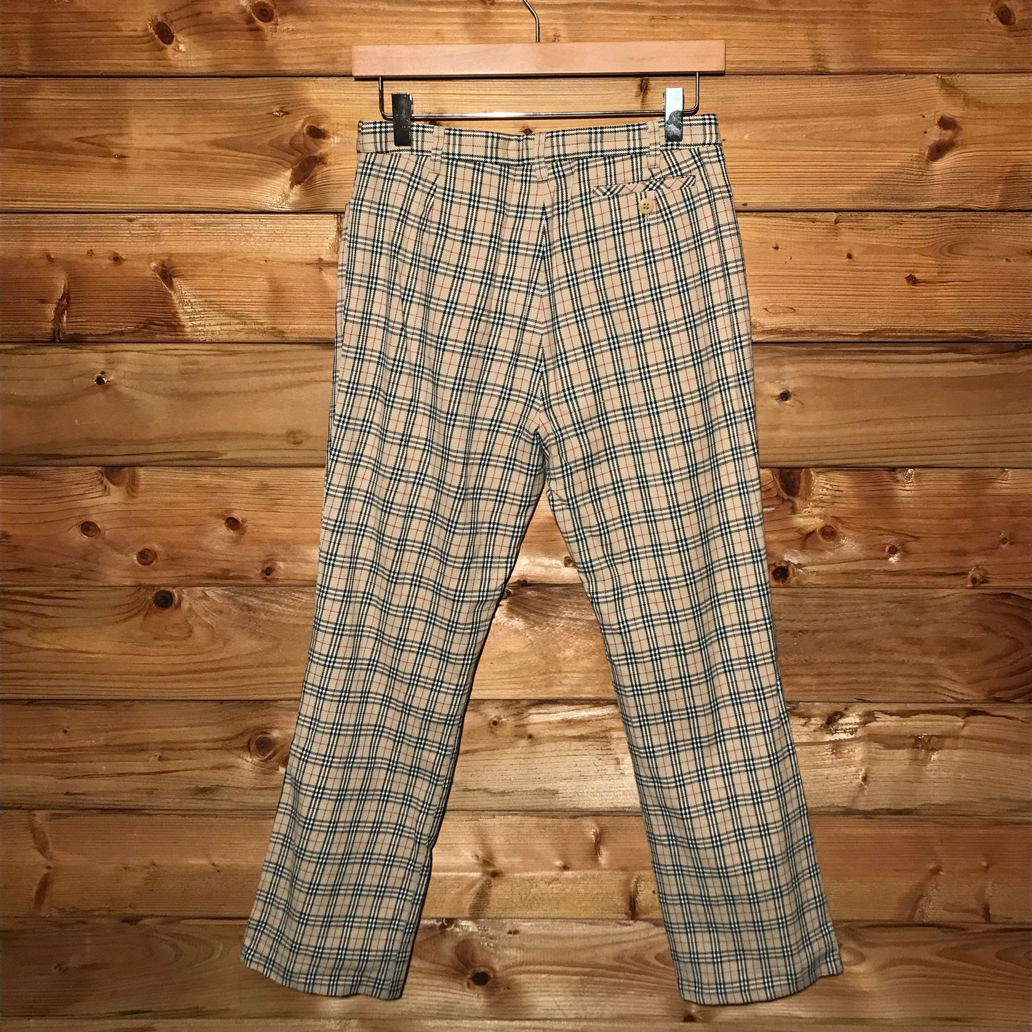 Burberry Nova Check Pattern golf style trousers