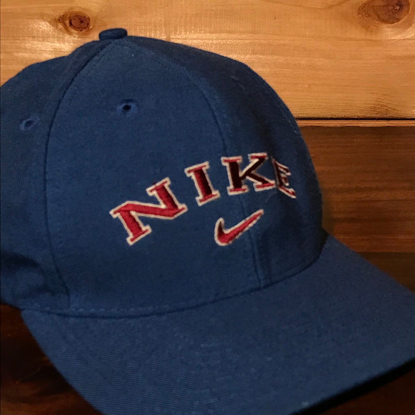 90s Nike Outlined Centre Swoosh And Spellout cap