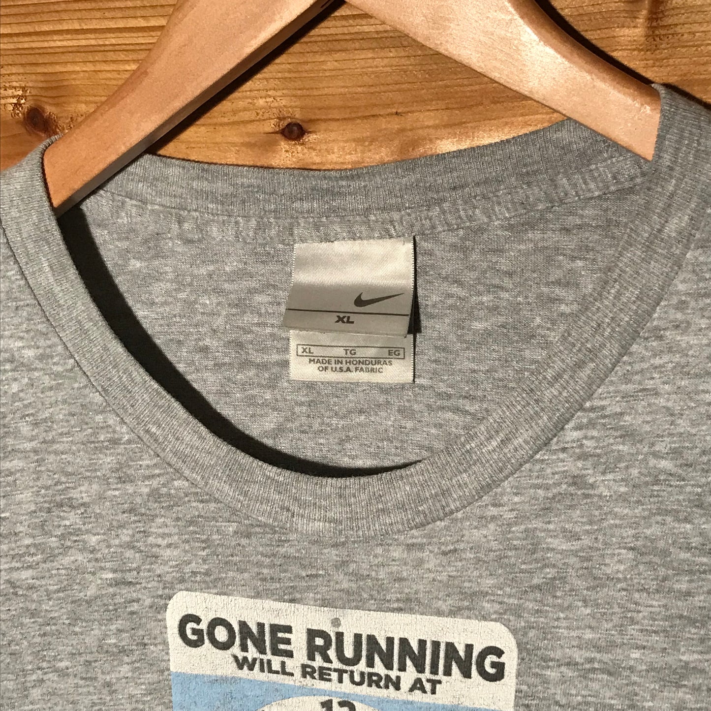2010 Nike Plus Promo Gone Running Centre Spellout t shirt