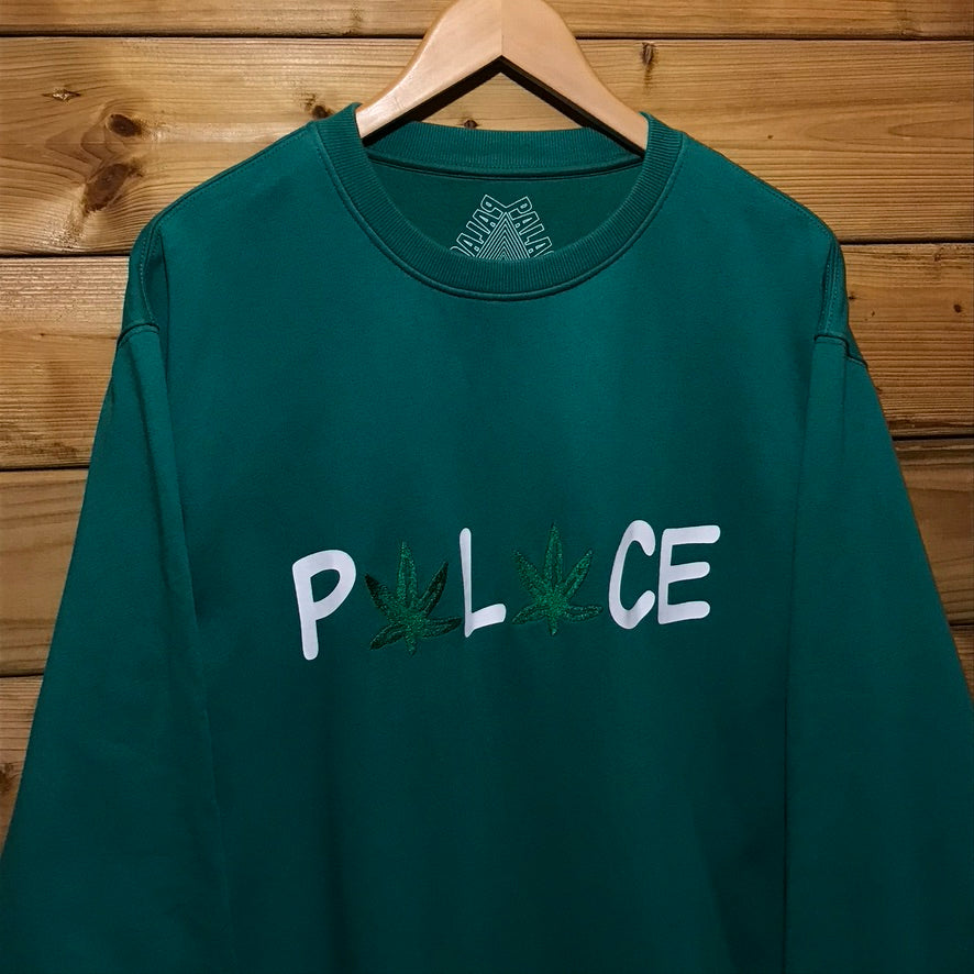 2019 Palace Pwlwce Weed Leaf Spellout sweatshirt