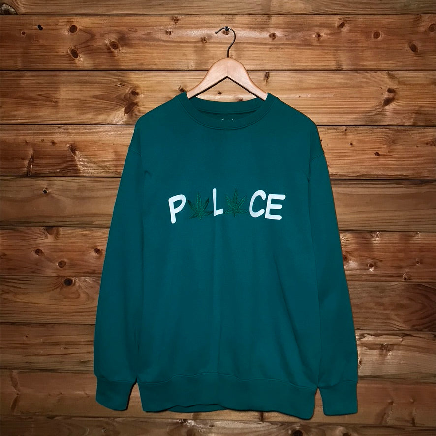 2019 Palace Pwlwce Weed Leaf Spellout sweatshirt