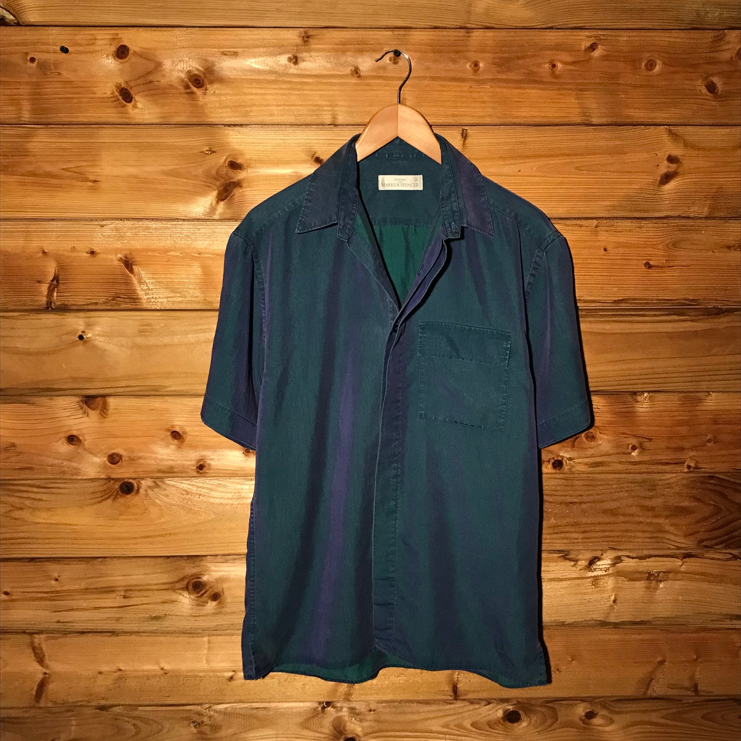 90s St Michael Colour Weft button up shirt
