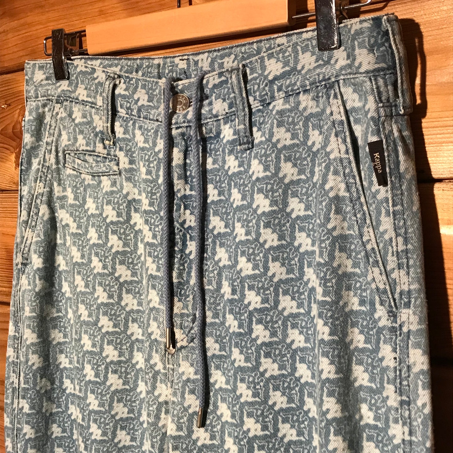 Kappa x GU Monogram denim jeans