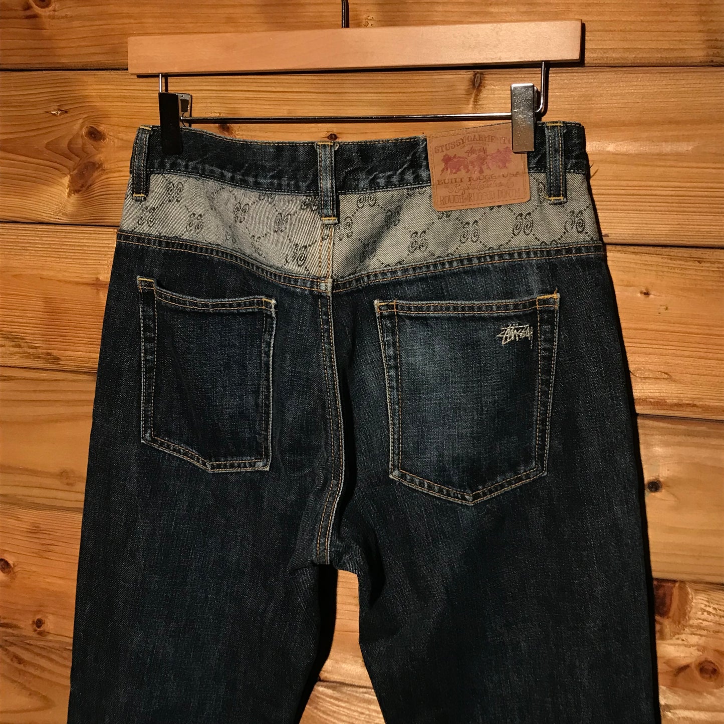 Stüssy Rough And Rugged Link Monogram Waist denim jeans