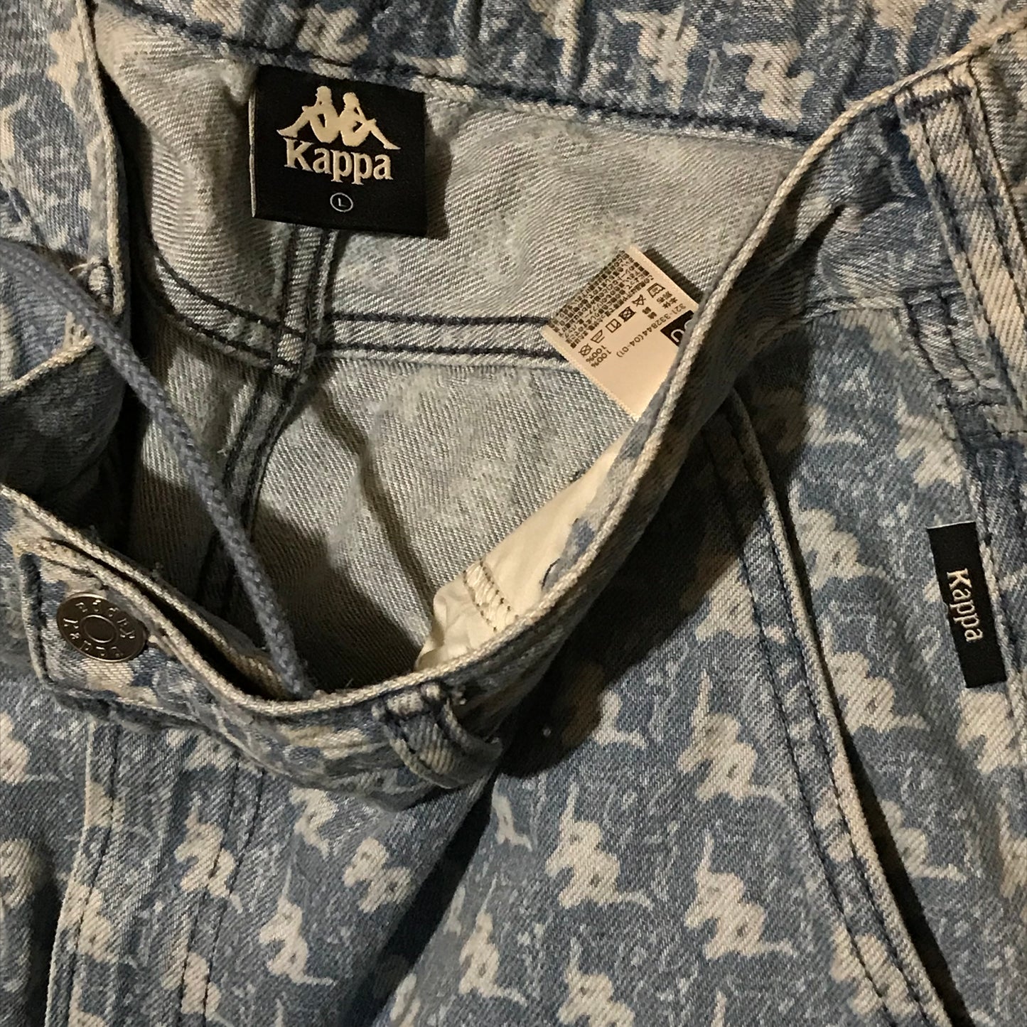 Kappa x GU Monogram denim jeans