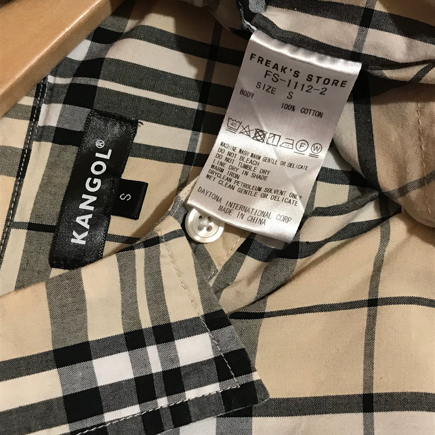 Kangol x Freaks Store Nova Check Pattern button up shirt