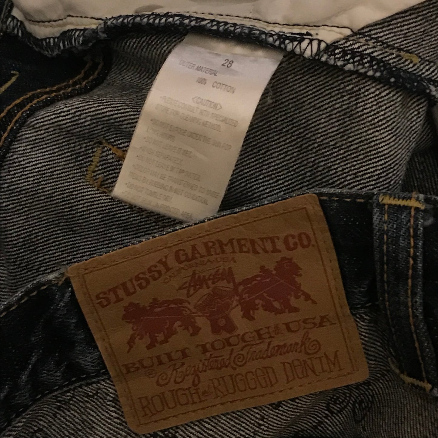 Stüssy Rough And Rugged Link Monogram Waist denim jeans