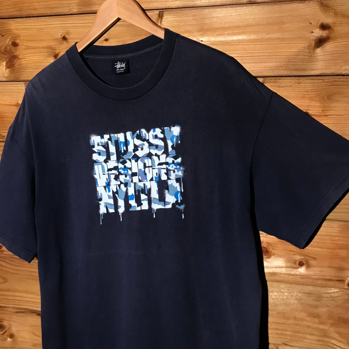 Stüssy Designs NYLTLA Drip Effect Block Spellout t shirt