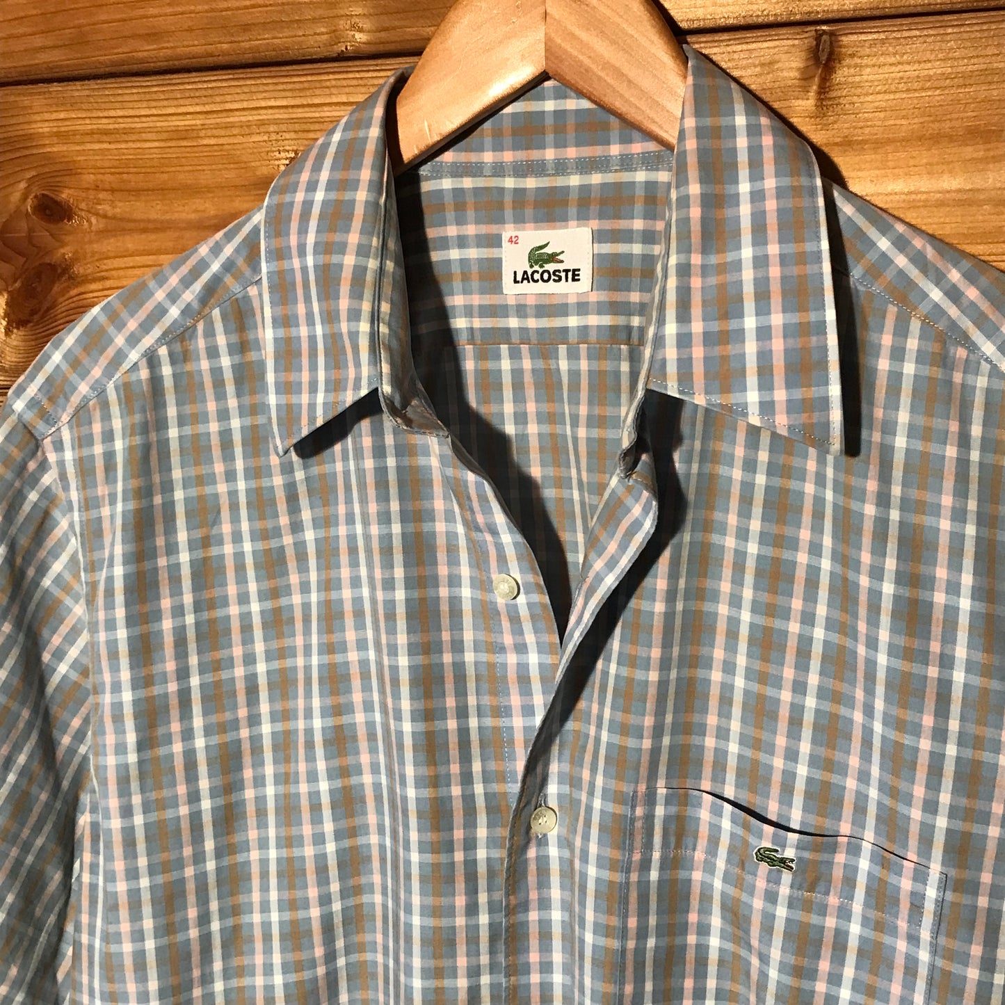 Lacoste Plaid button up shirt