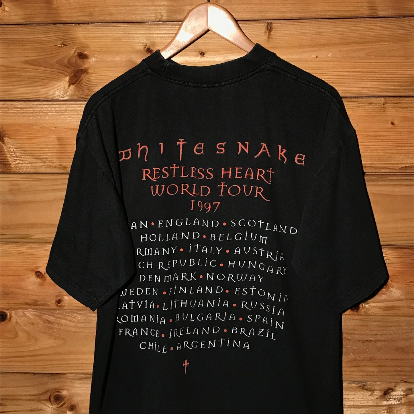1997 Whitesnake Restless Heart World Tour t shirt