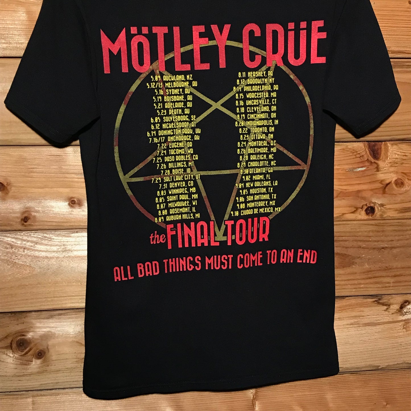 2015 Motley Crue The Final Tour t shirt