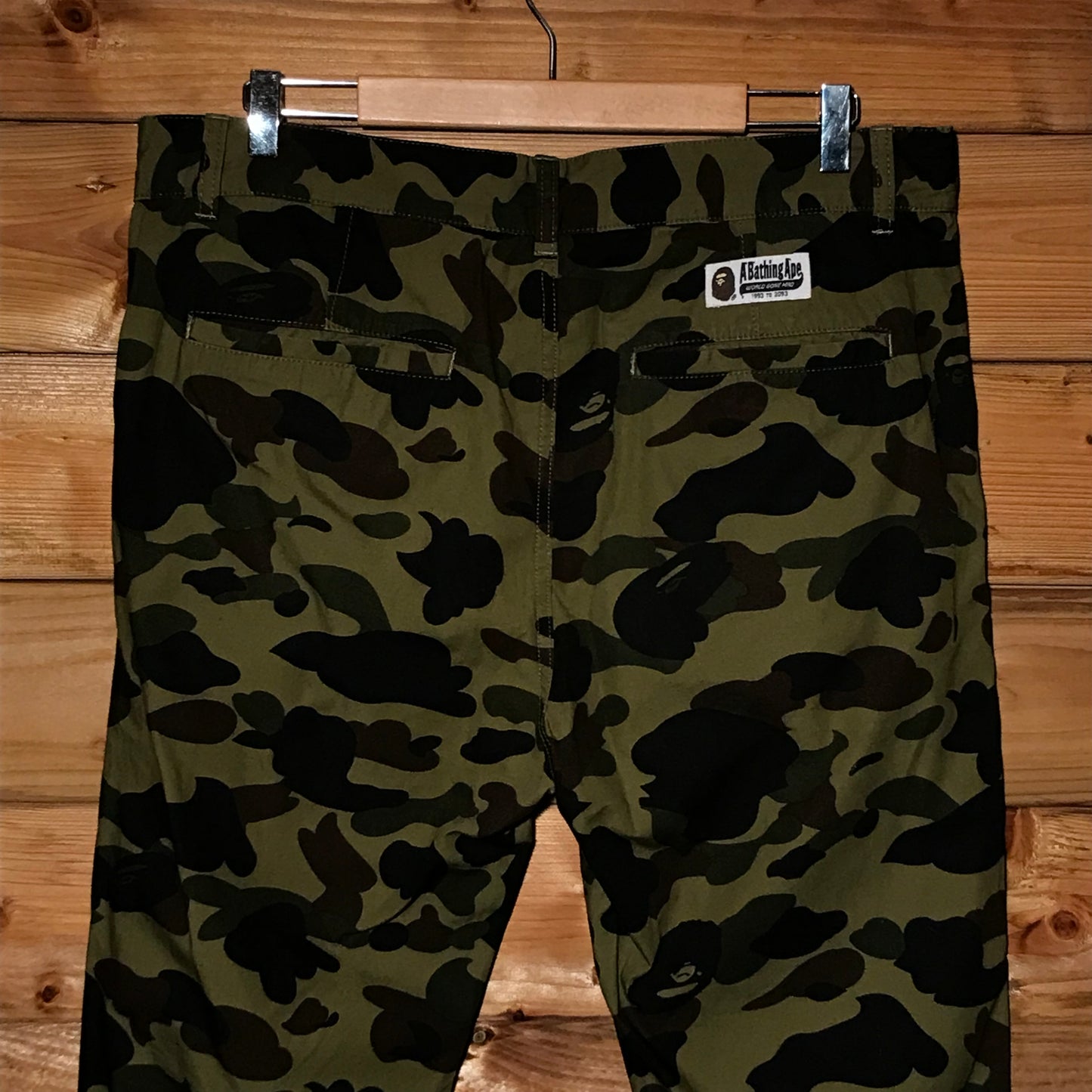Bape, A Bathing Ape Green Camo trousers