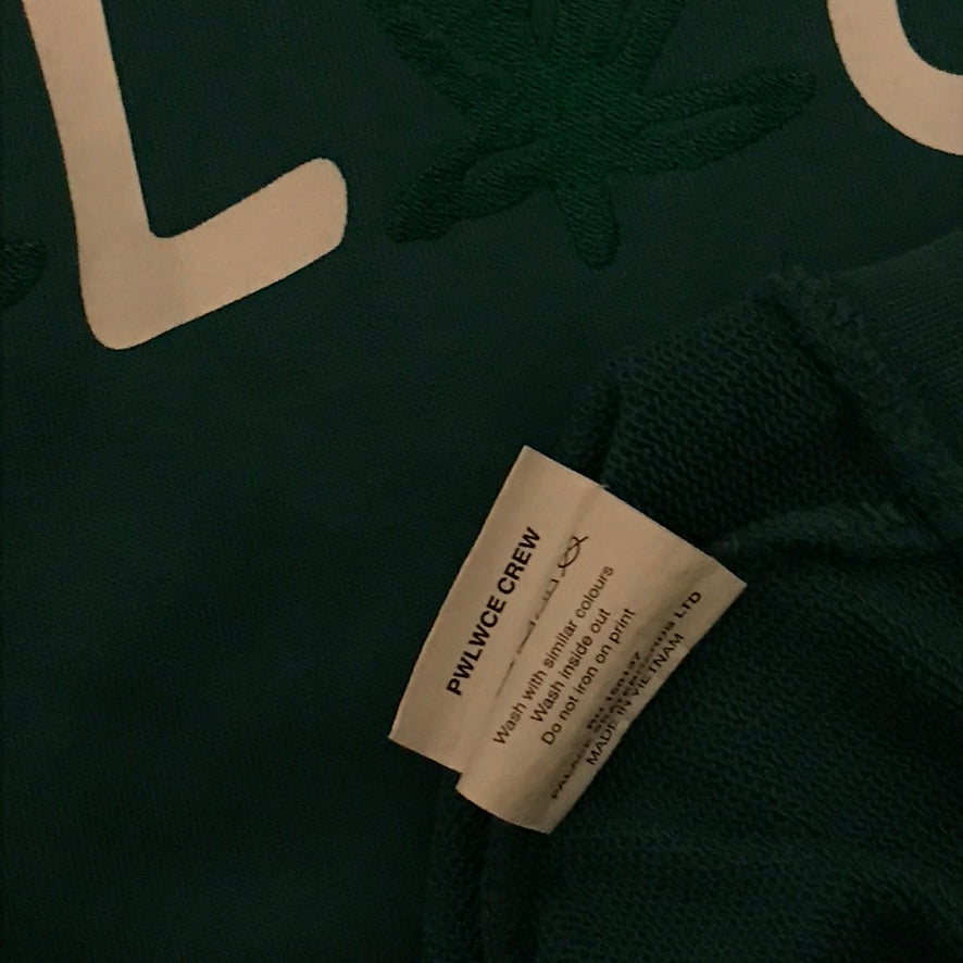 2019 Palace Pwlwce Weed Leaf Spellout sweatshirt
