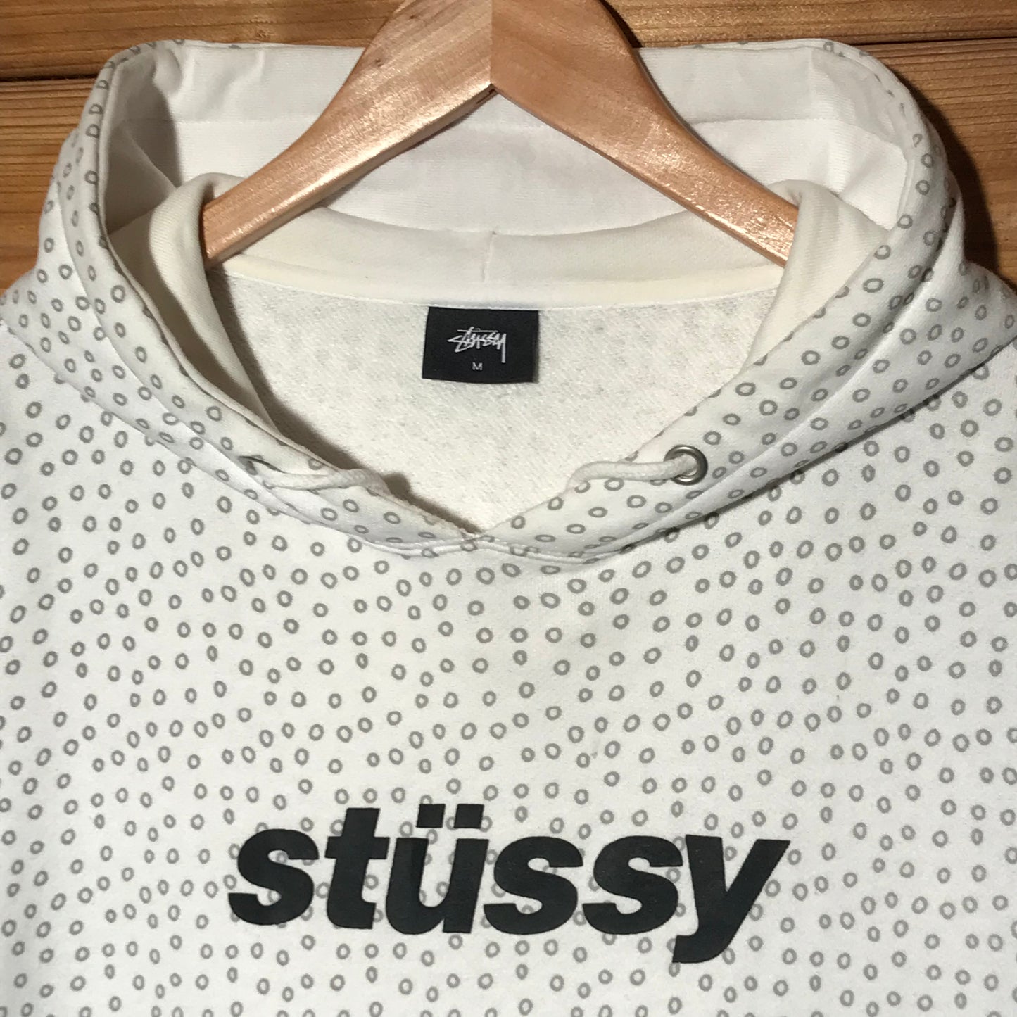 Stüssy Reflective Dotted Centre Spellout hoodie