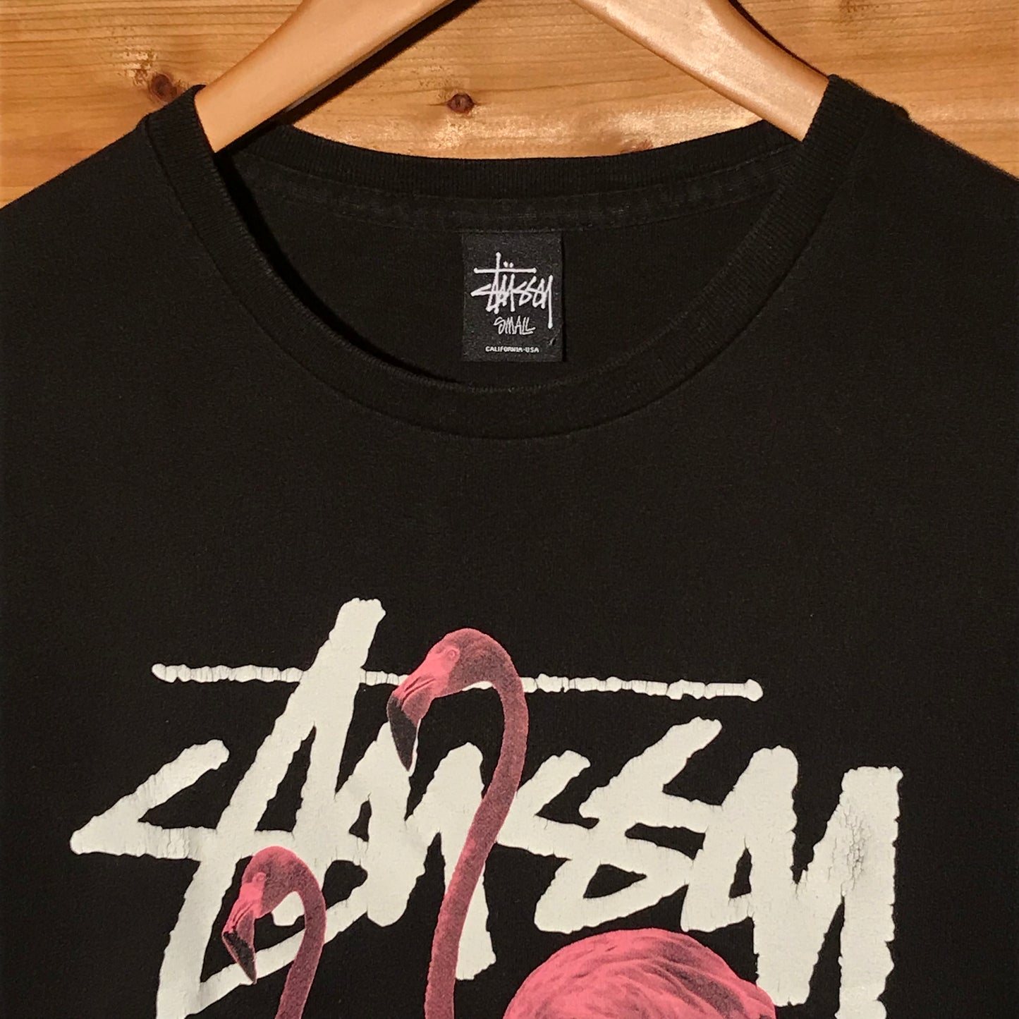 Stüssy Flamingo Centre Script Spellout t shirt