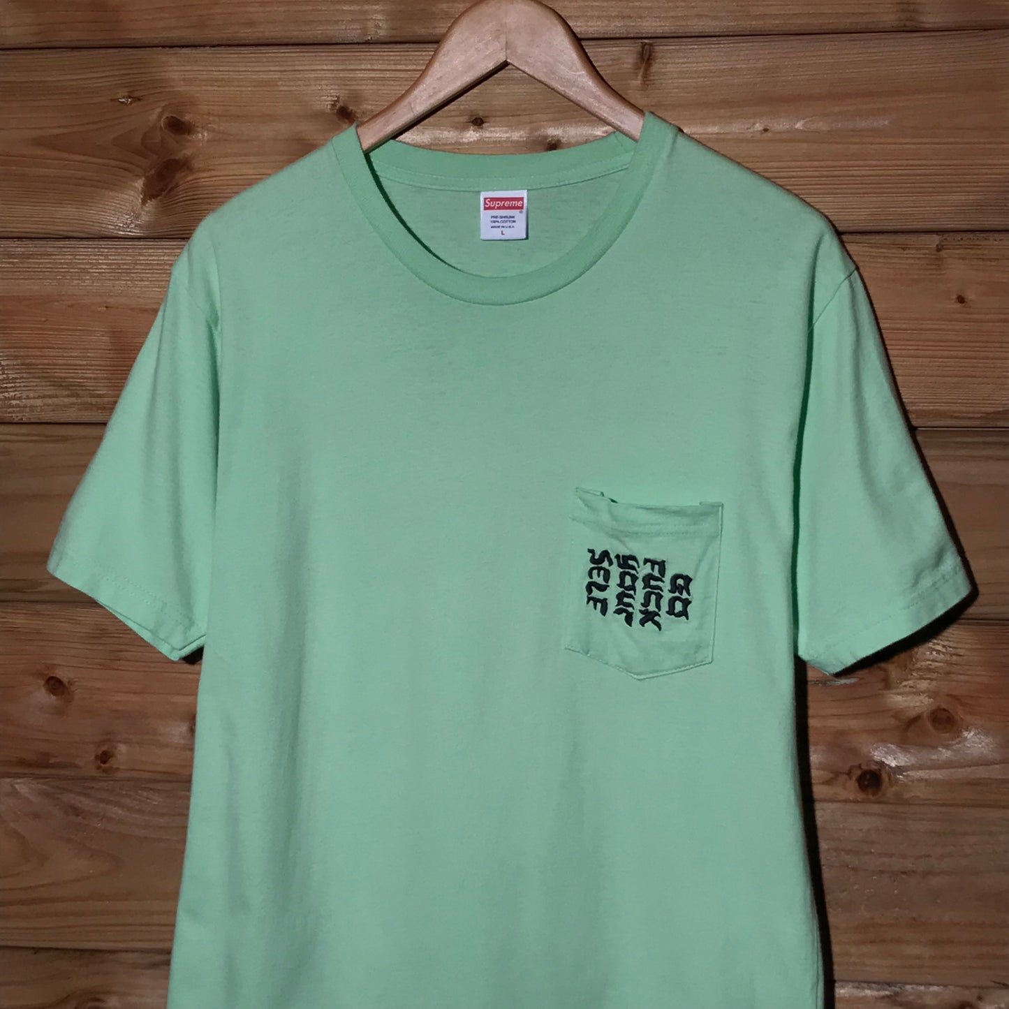 2017 Supreme Go Fuck Your Self Pocket t shirt