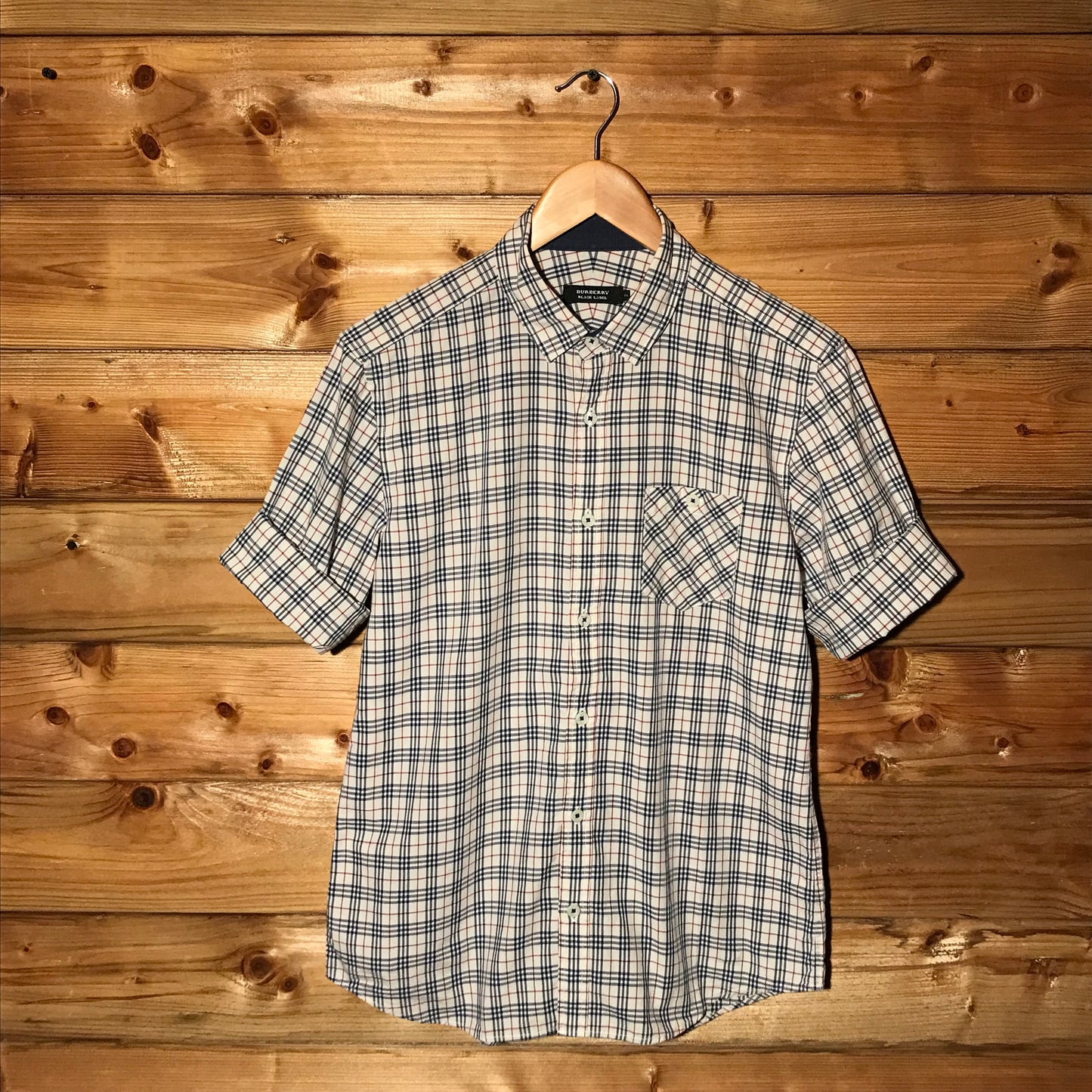 Burberry Black Label 3/4 sleeve button up shirt