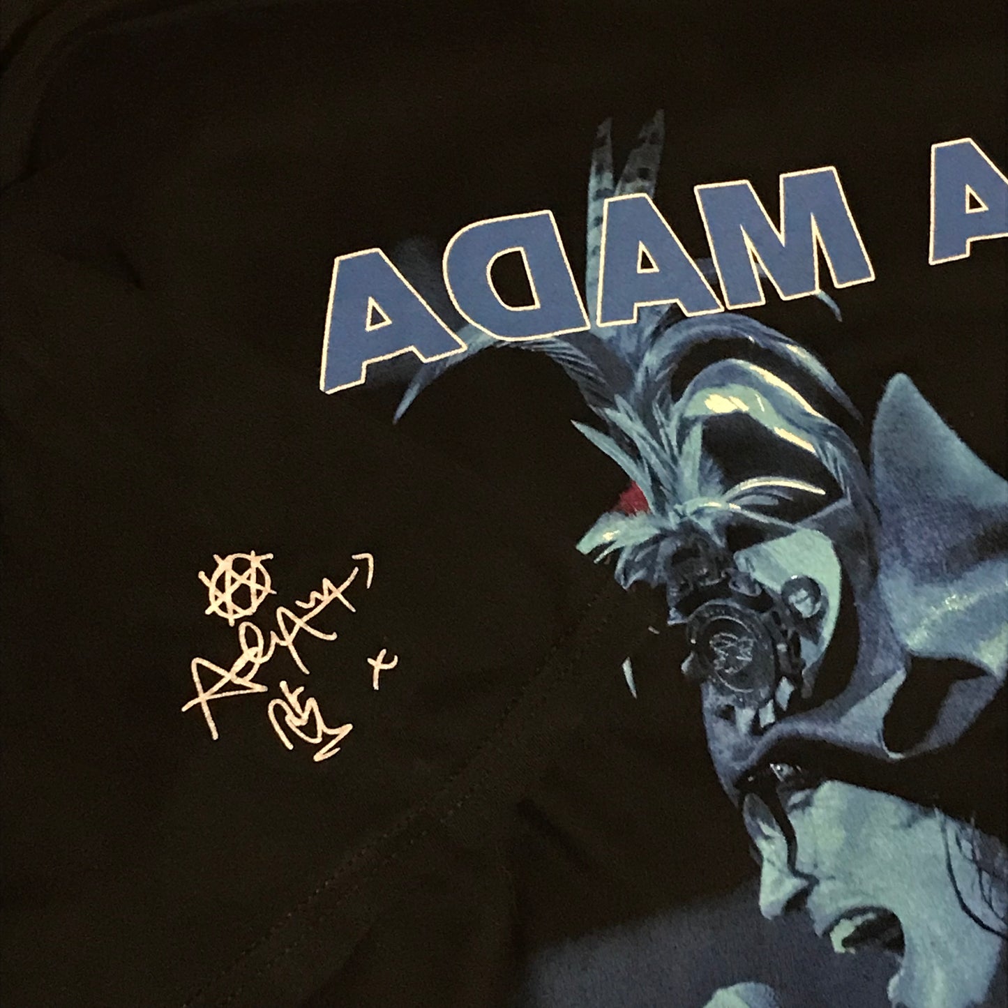 2012 Adam Ant Blueblack Hussar Europe Tour t shirt