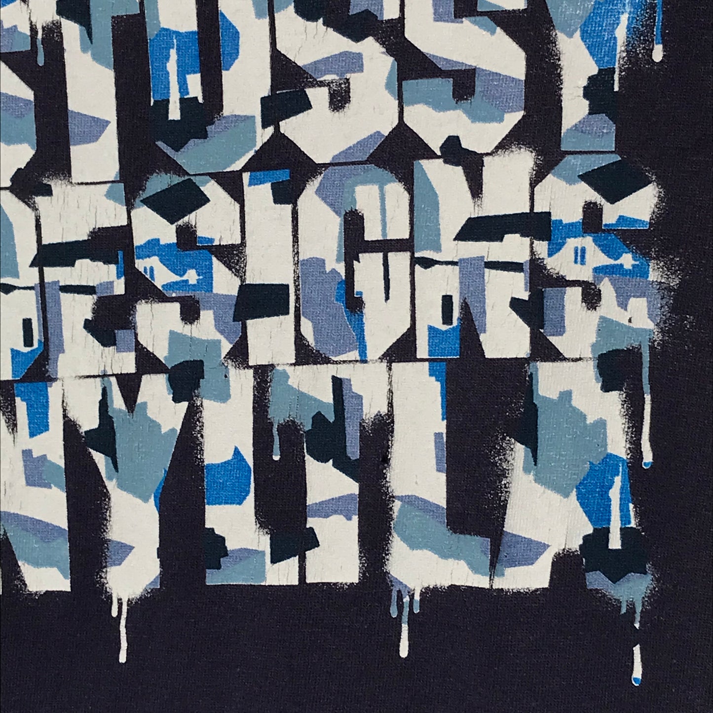 Stüssy Designs NYLTLA Drip Effect Block Spellout t shirt