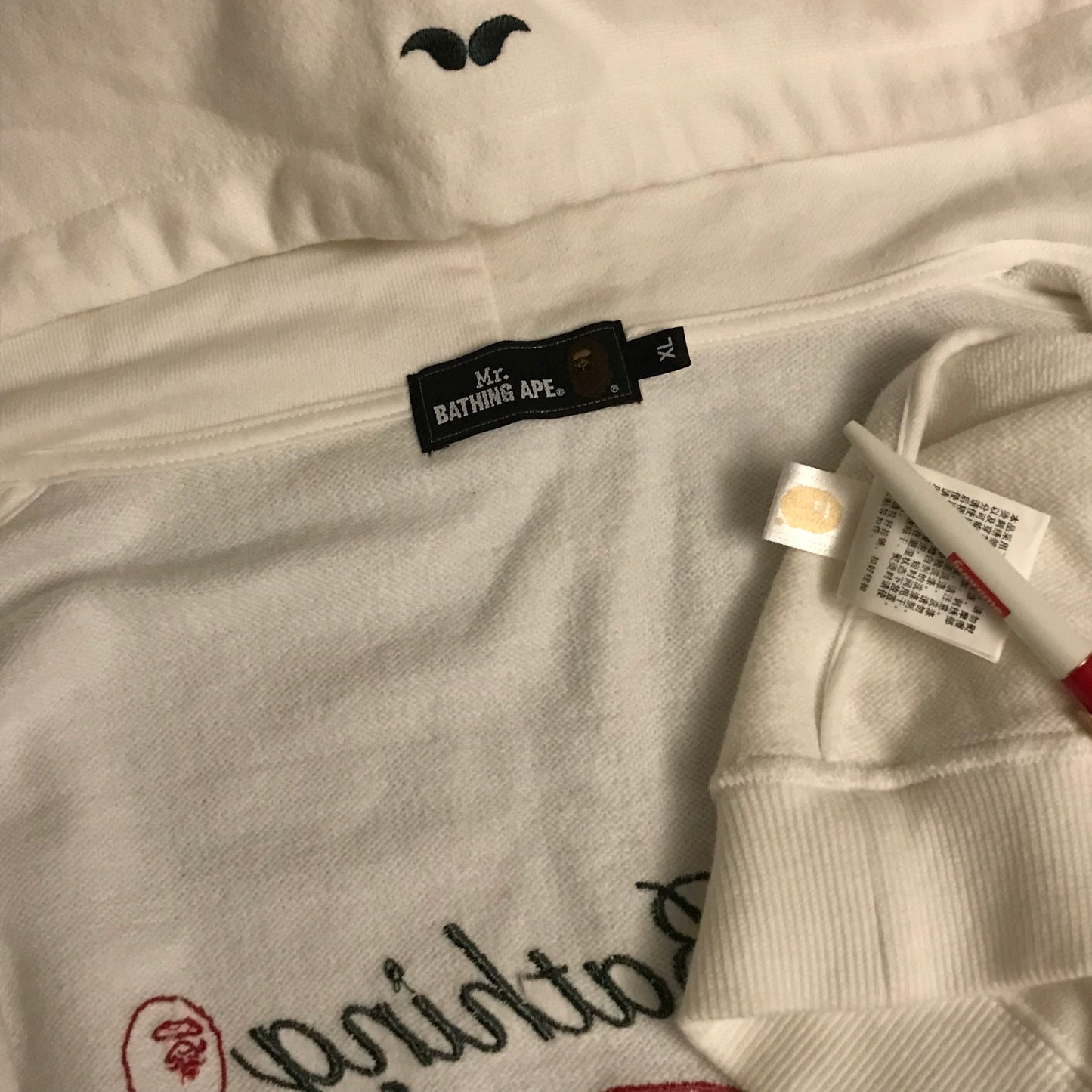 Bape, Mr Bathing Ape Spellout zip up hoodie