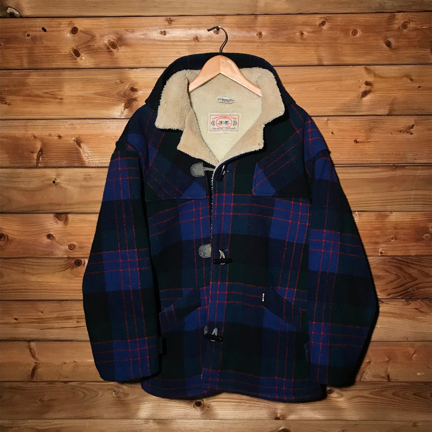Levis Tartan Plaid Duffle jacket