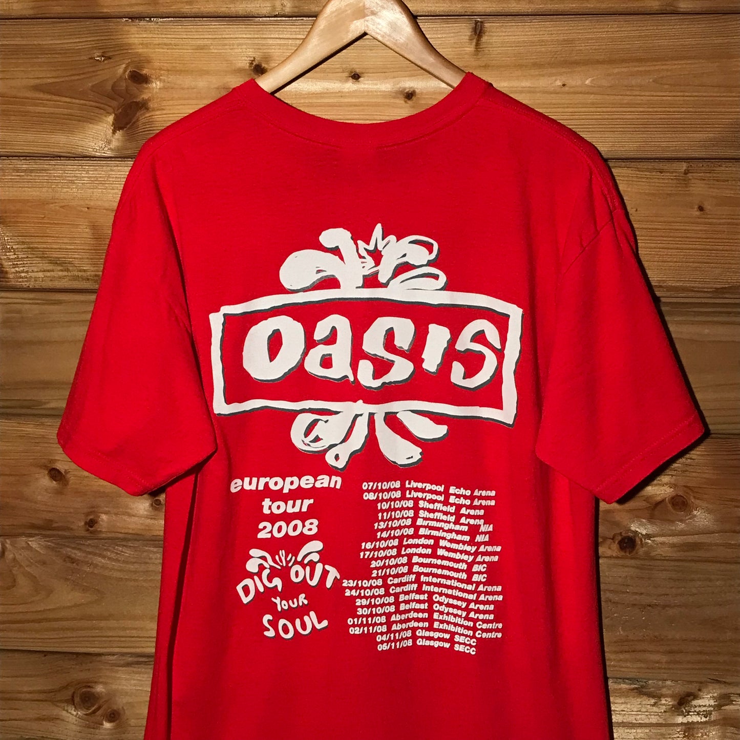 2008 Oasis Dig Out Your Soul Europe Tour t shirt