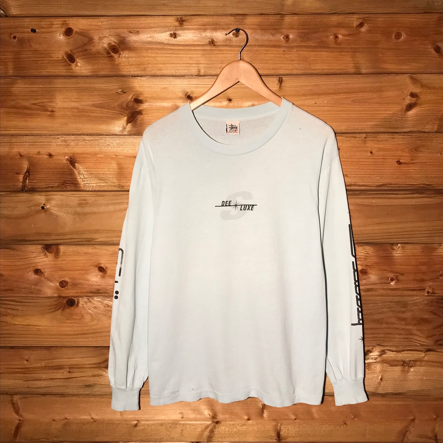 90s Stüssy Dee Luxe Centre Spellout long sleeve t shirt
