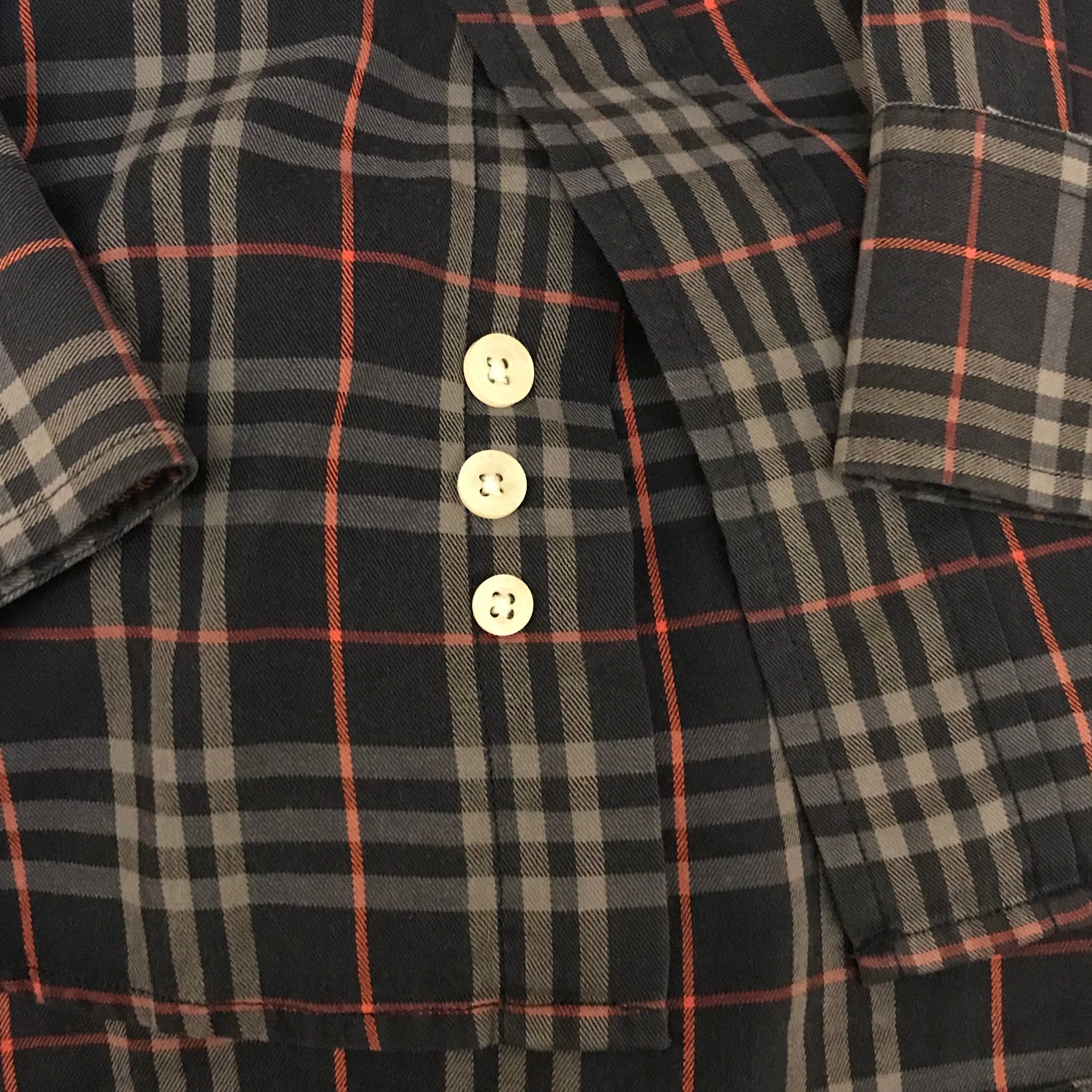 90s Burberry Nova Check Pattern long sleeve button up shirt