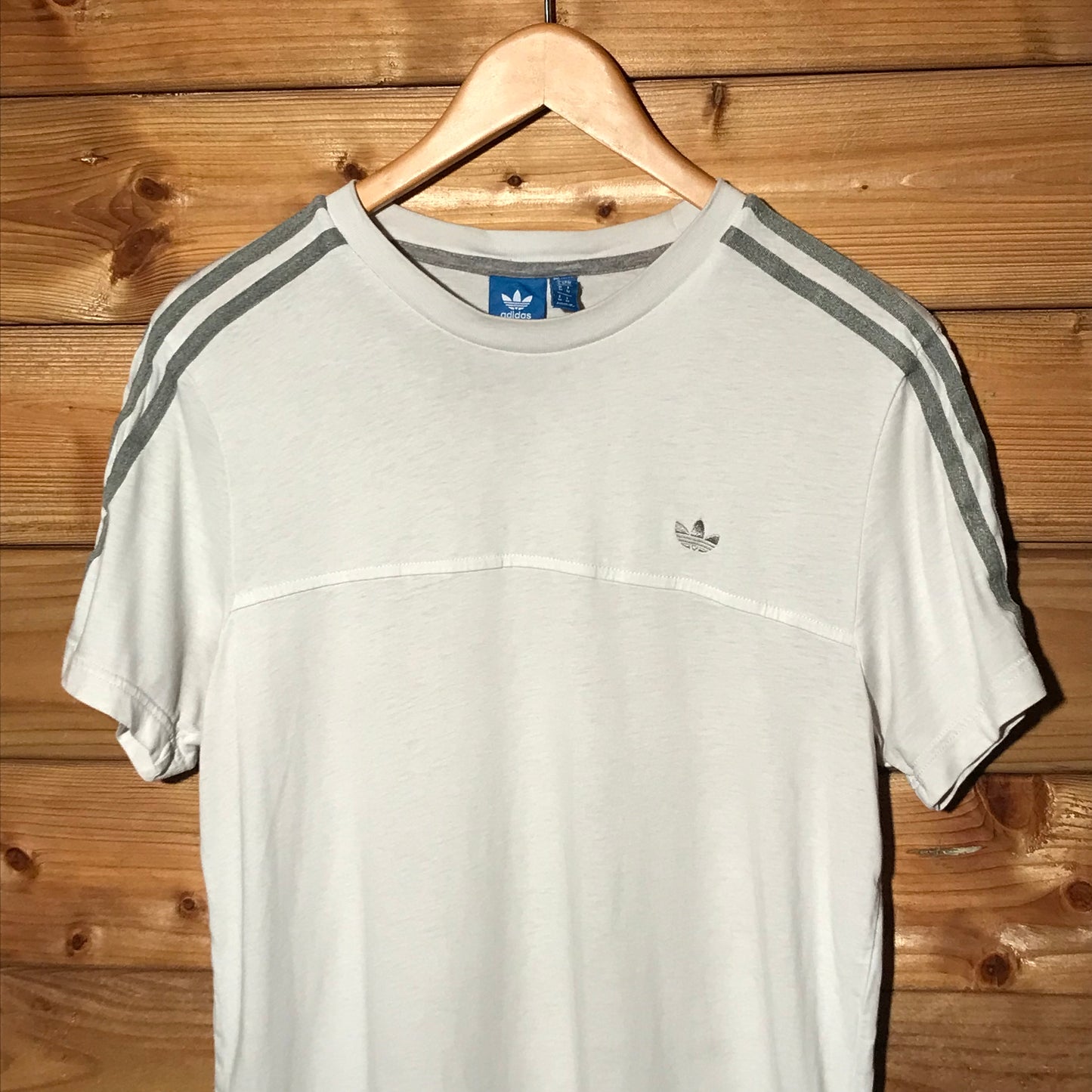 Adidas Essentials Striped Trefoil t shirt