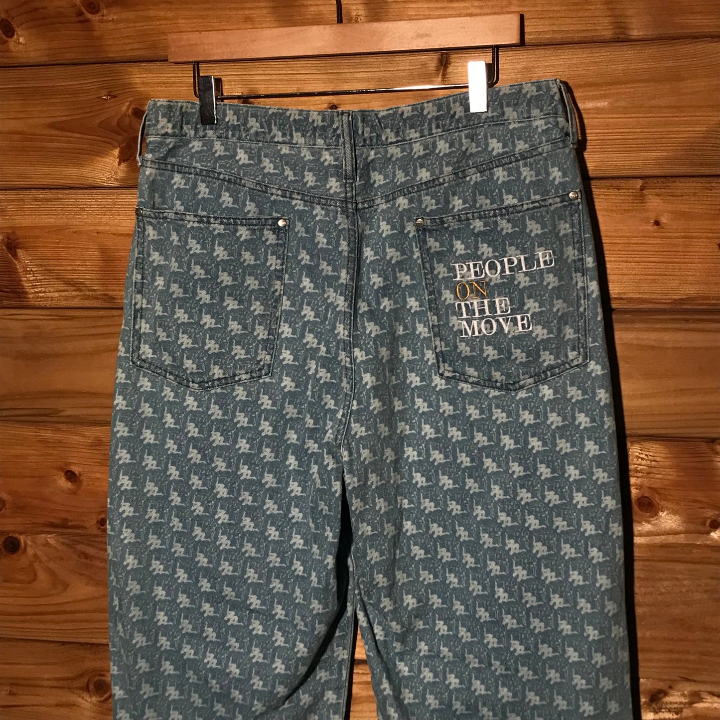 Kappa x GU Monogram denim jeans