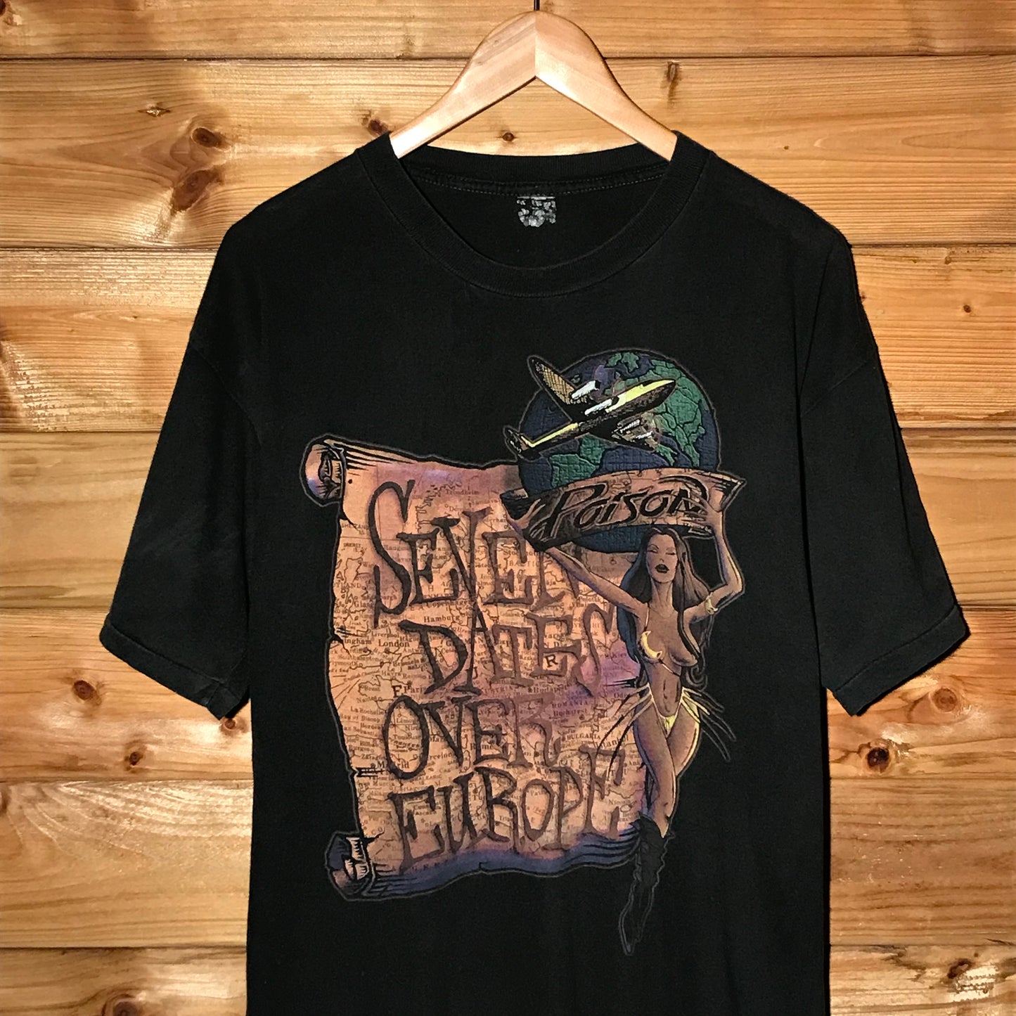 1993 Poison Seven Dates Over Europe Tour t shirt