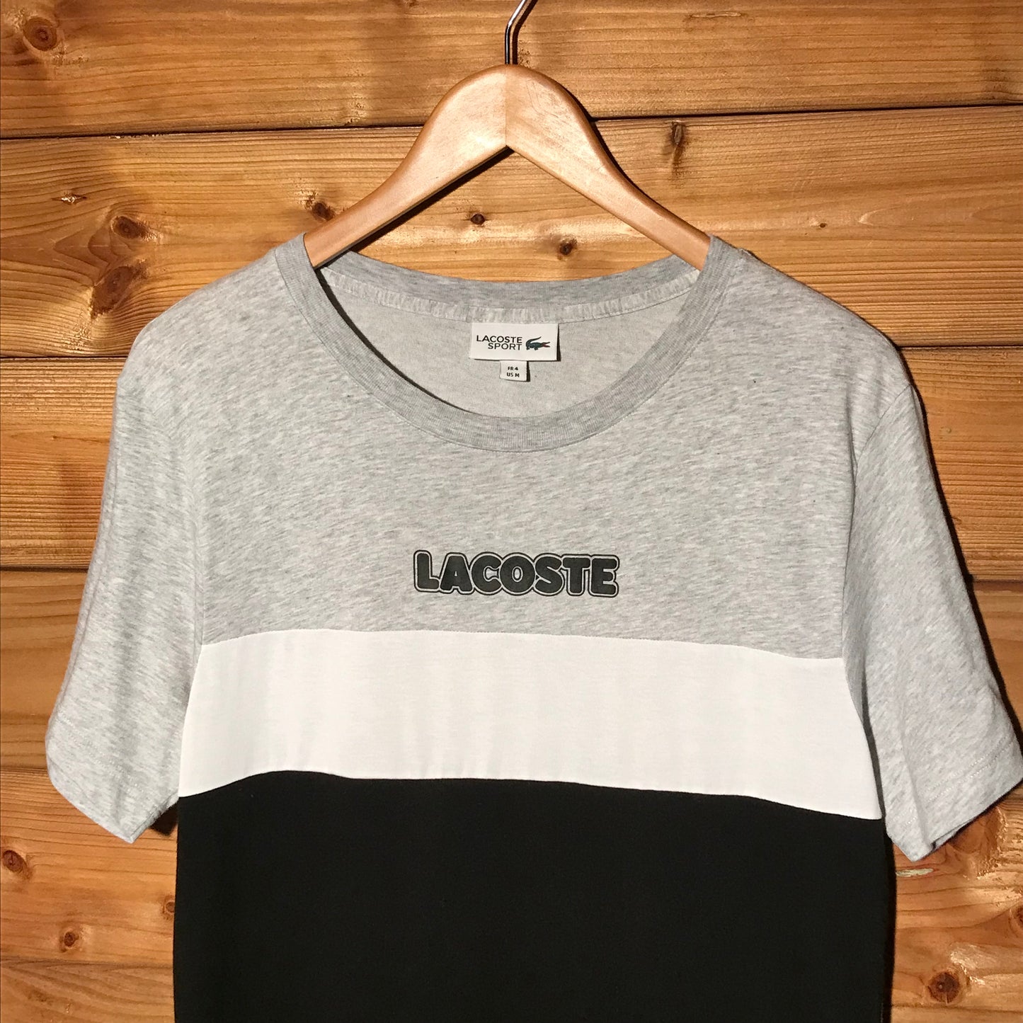 Lacoste Sport Spellout Split t shirt