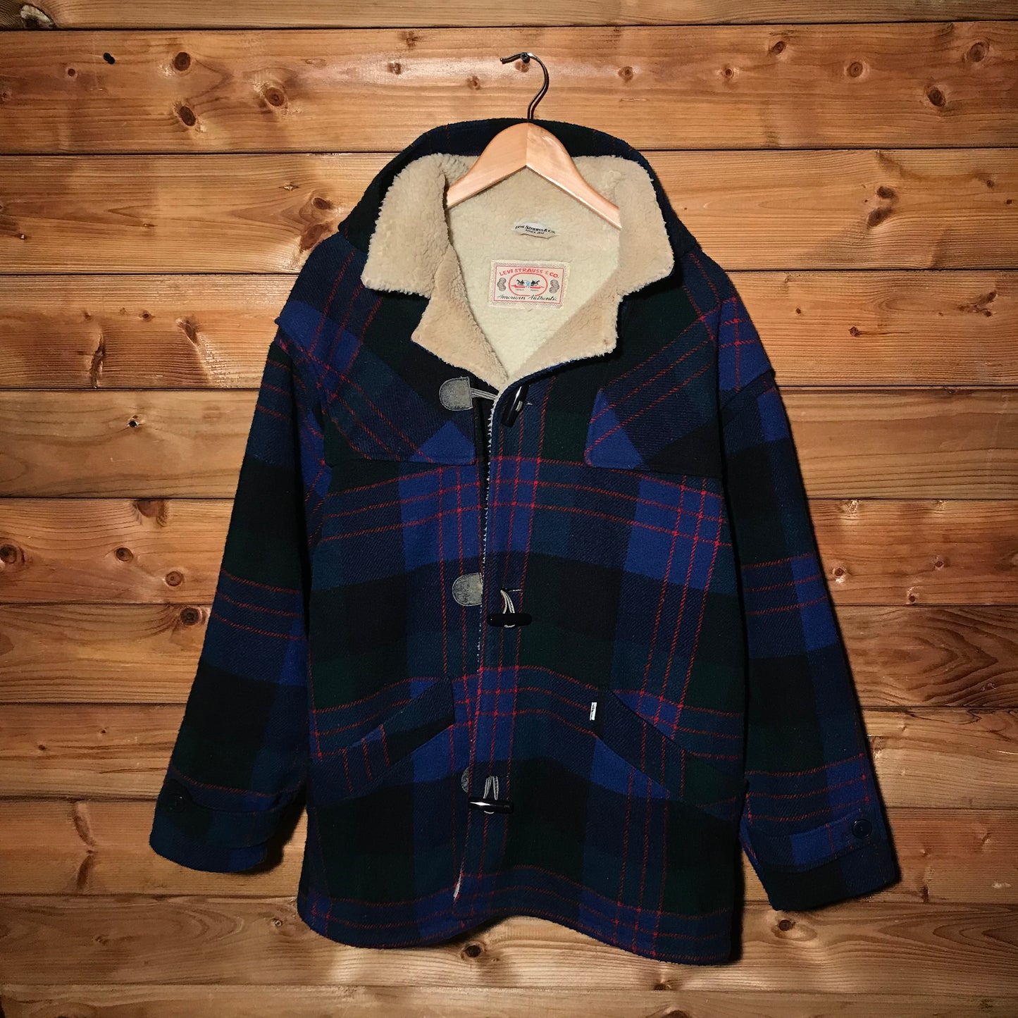 Levis Tartan Plaid Duffle jacket