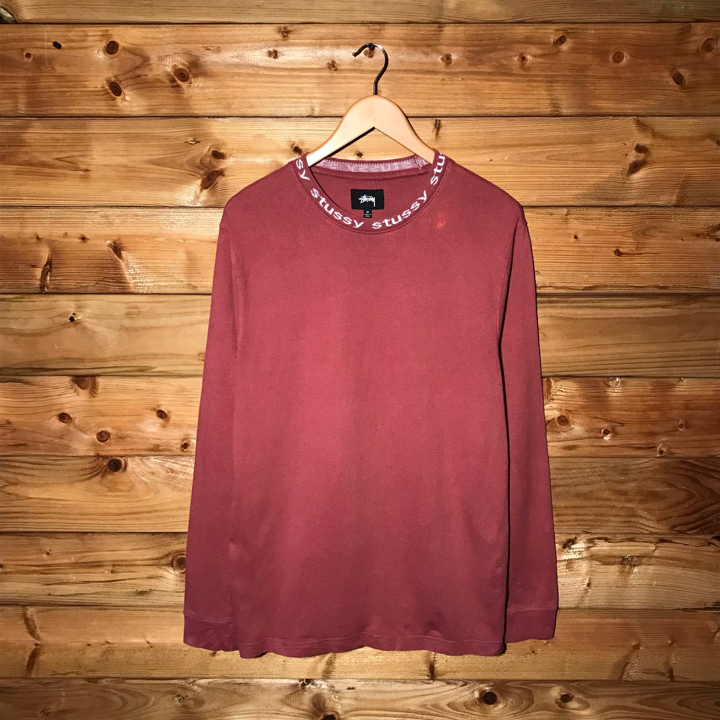 Stüssy Collar Repeat Spellout long sleeve t shirt