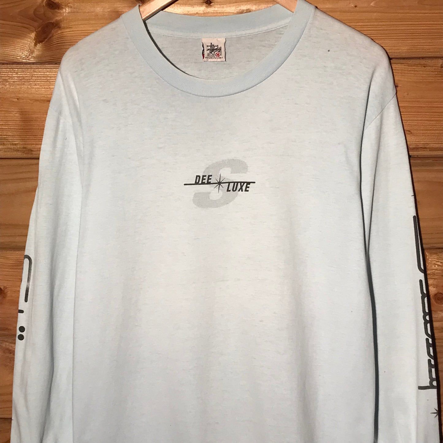 90s Stüssy Dee Luxe Centre Spellout long sleeve t shirt