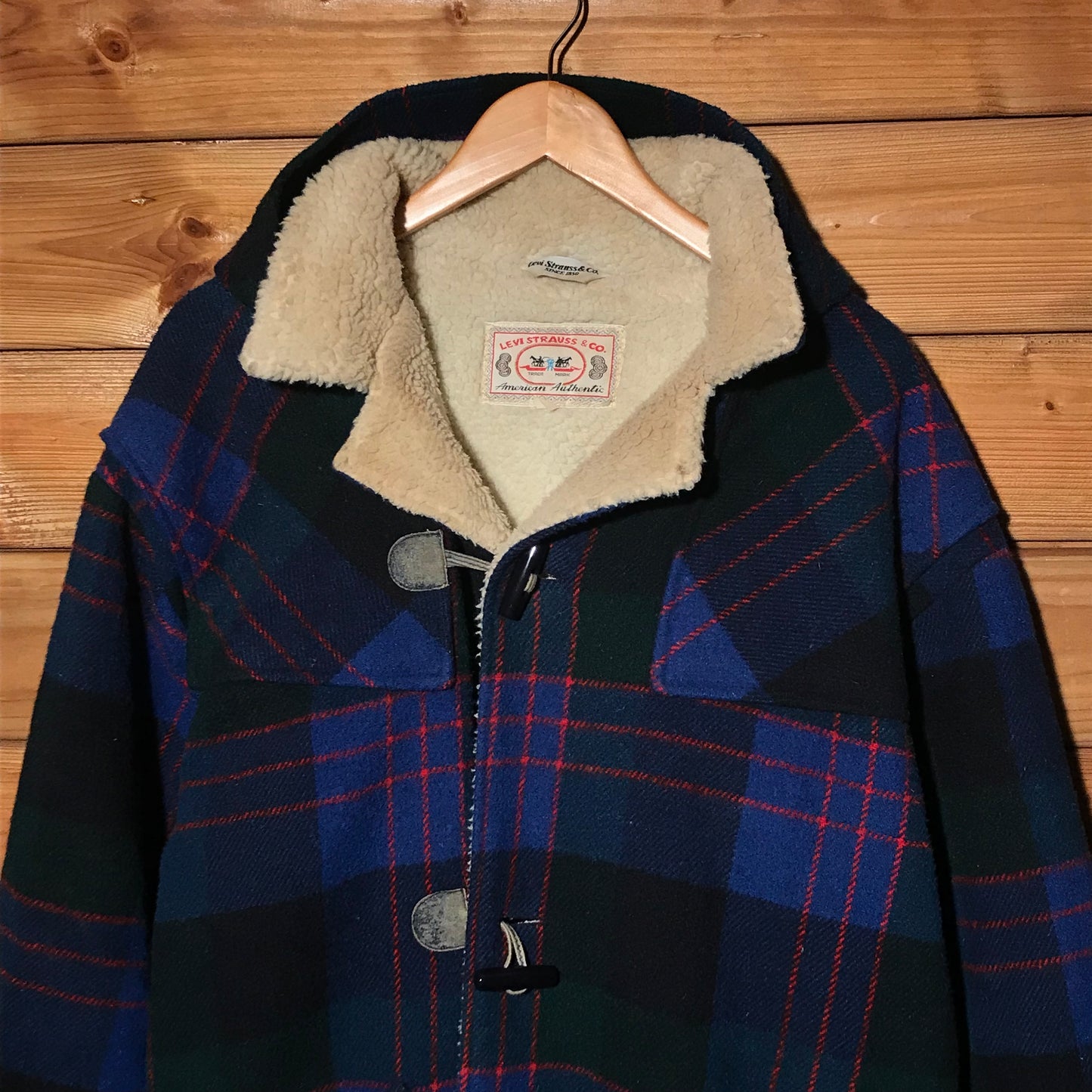 Levis Tartan Plaid Duffle jacket