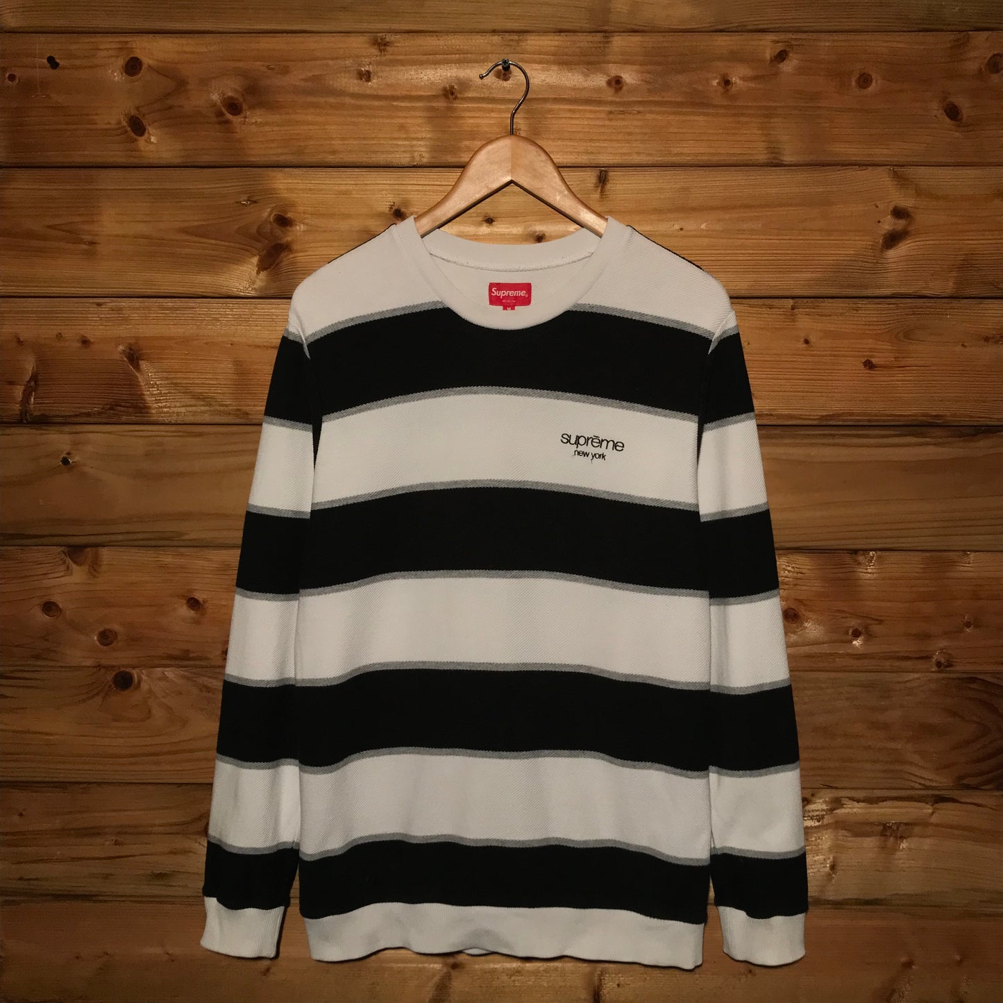 2016 Supreme Striped Twill long sleeve t shirt