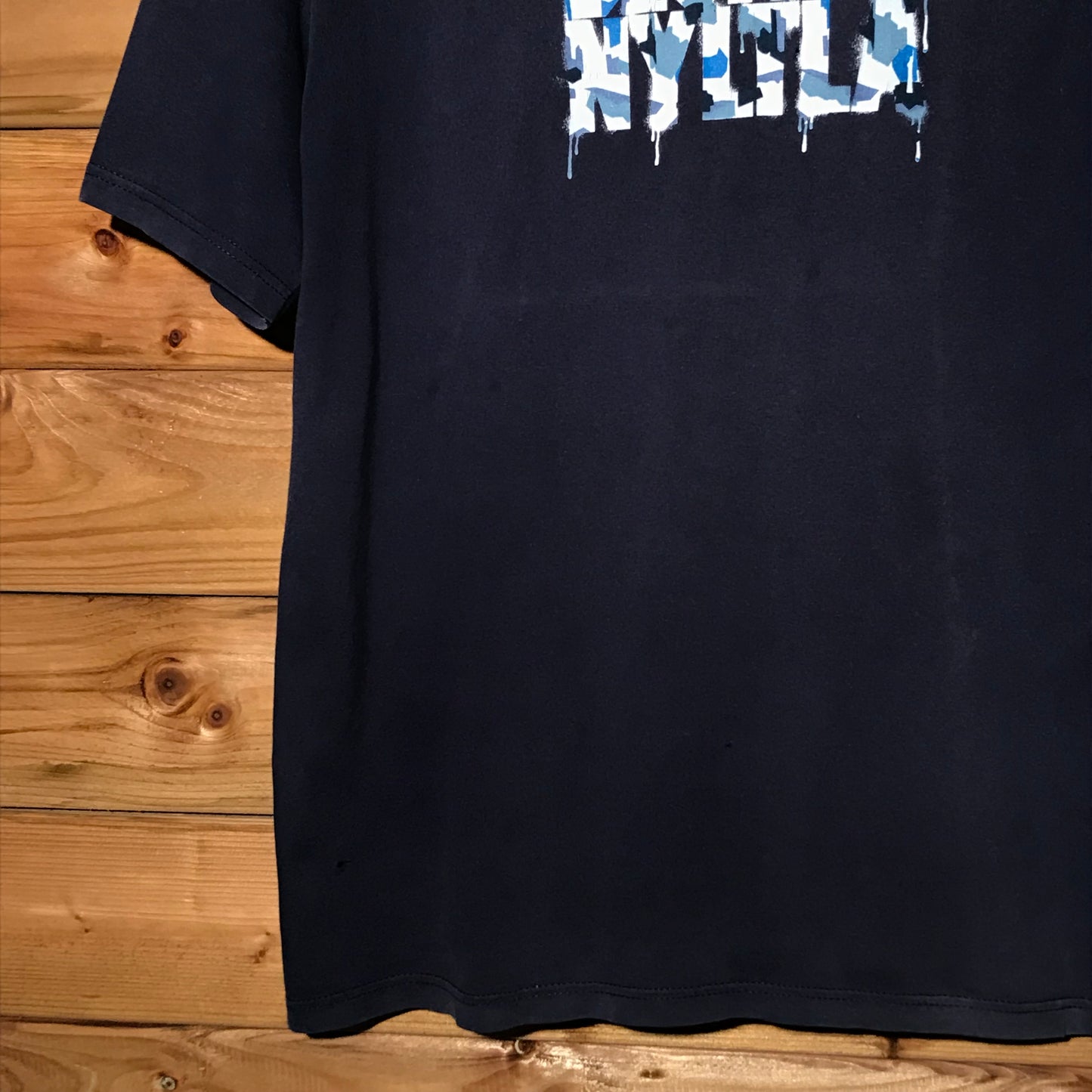 Stüssy Designs NYLTLA Drip Effect Block Spellout t shirt