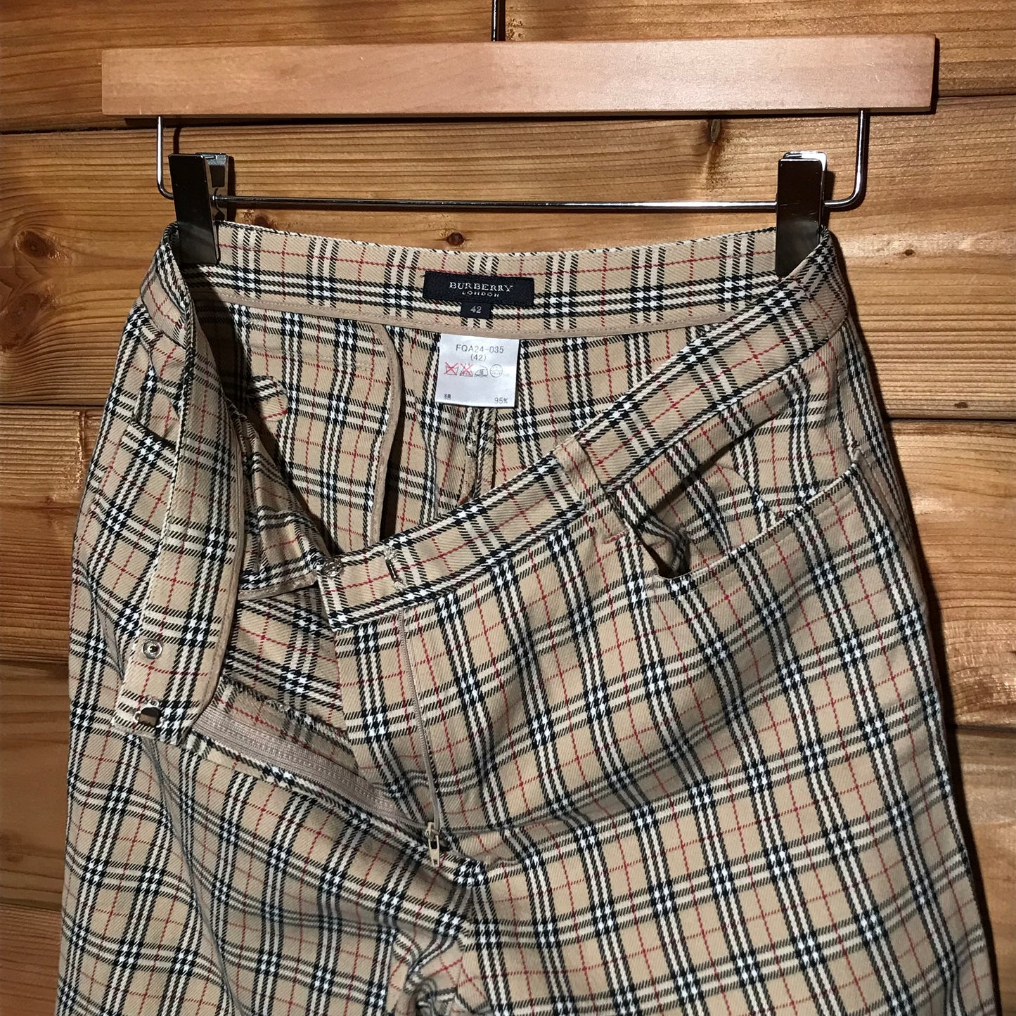 Burberry Nova Check Pattern golf style trousers