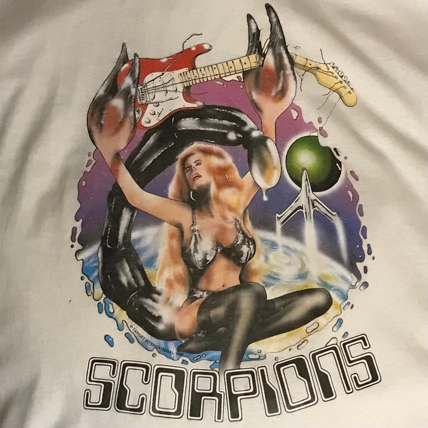 1992 Scorpions Target Band Promo t shirt