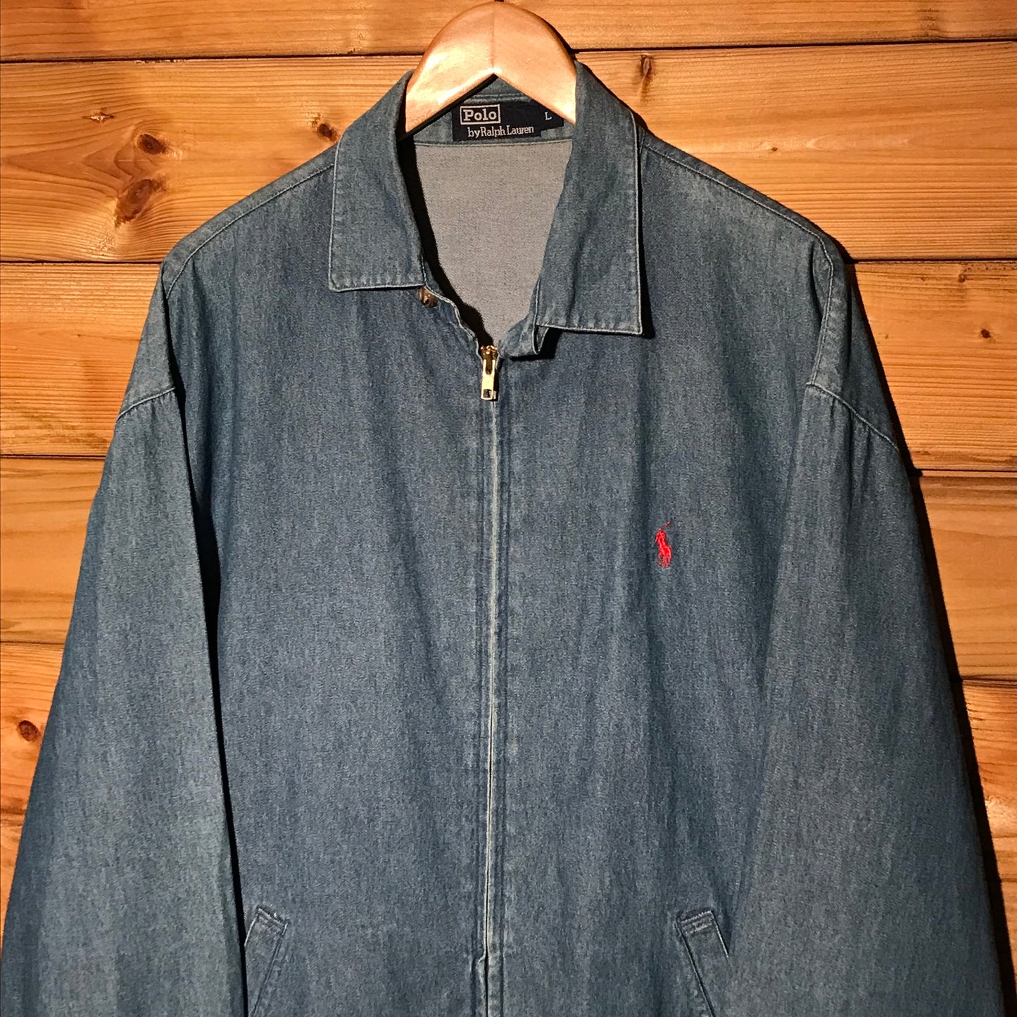 90s Polo Ralph Lauren denim harrington jacket