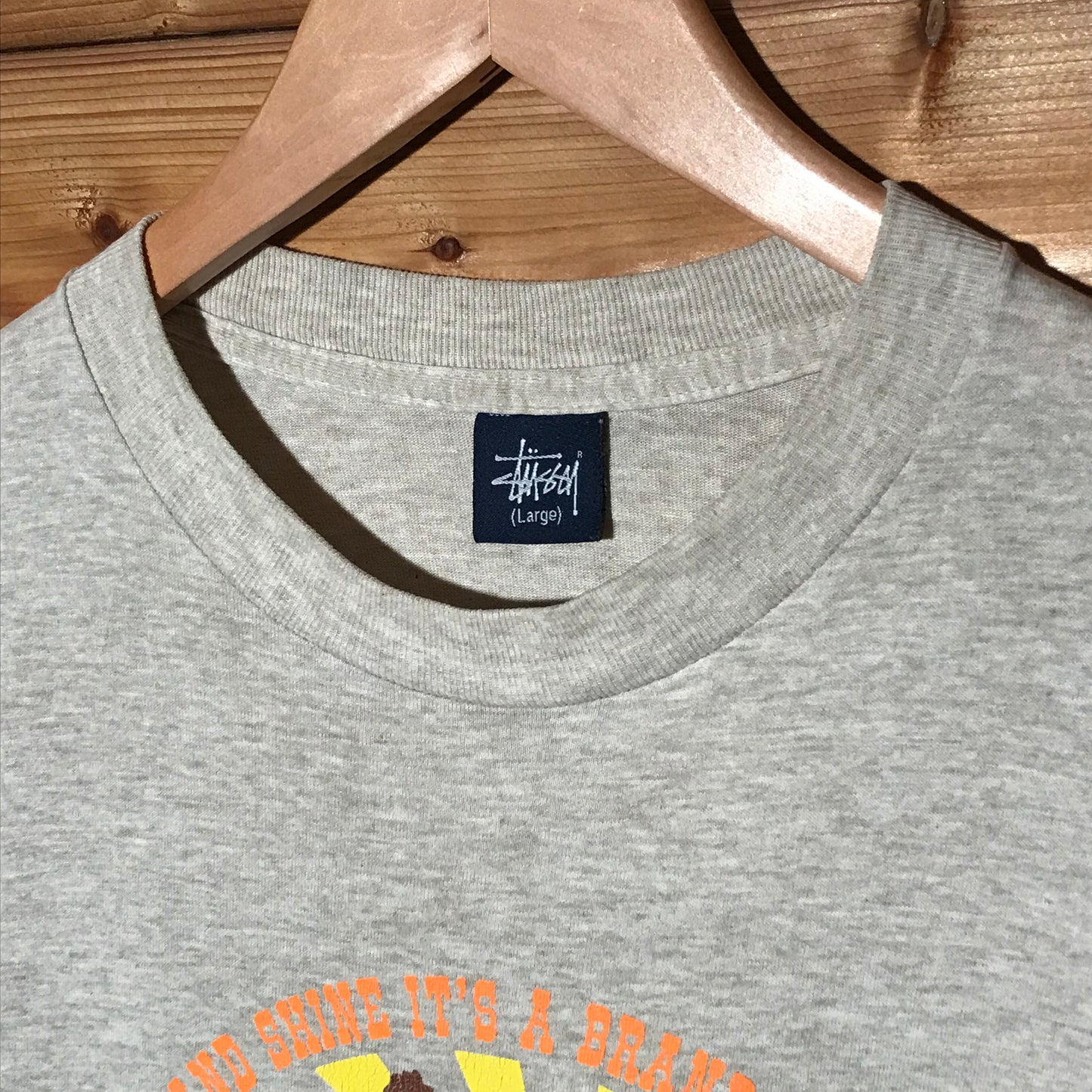 Stüssy Rise and Shine Sunrise Arc Spellout t shirt