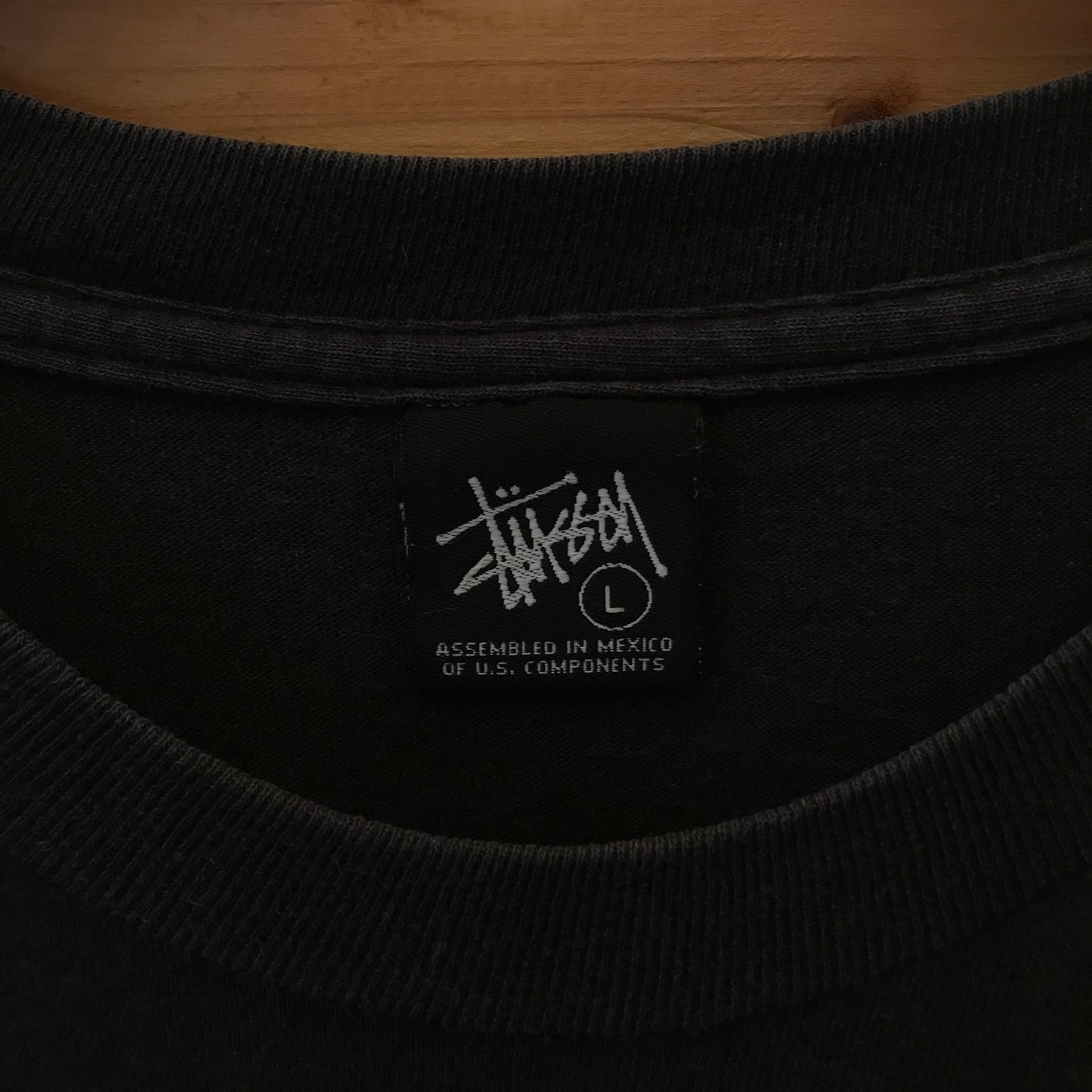Stüssy Bin Street Photo Centre Script Spellout t shirt