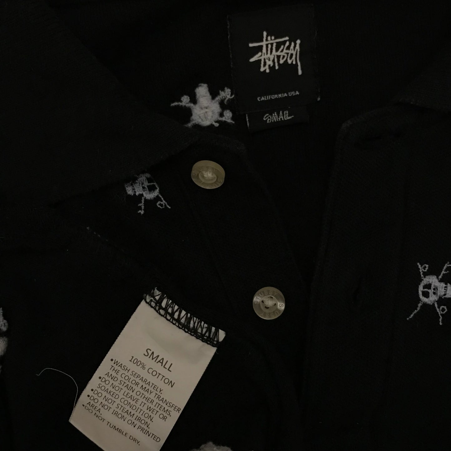 Stüssy Surf Skate Skull AOP polo t shirt