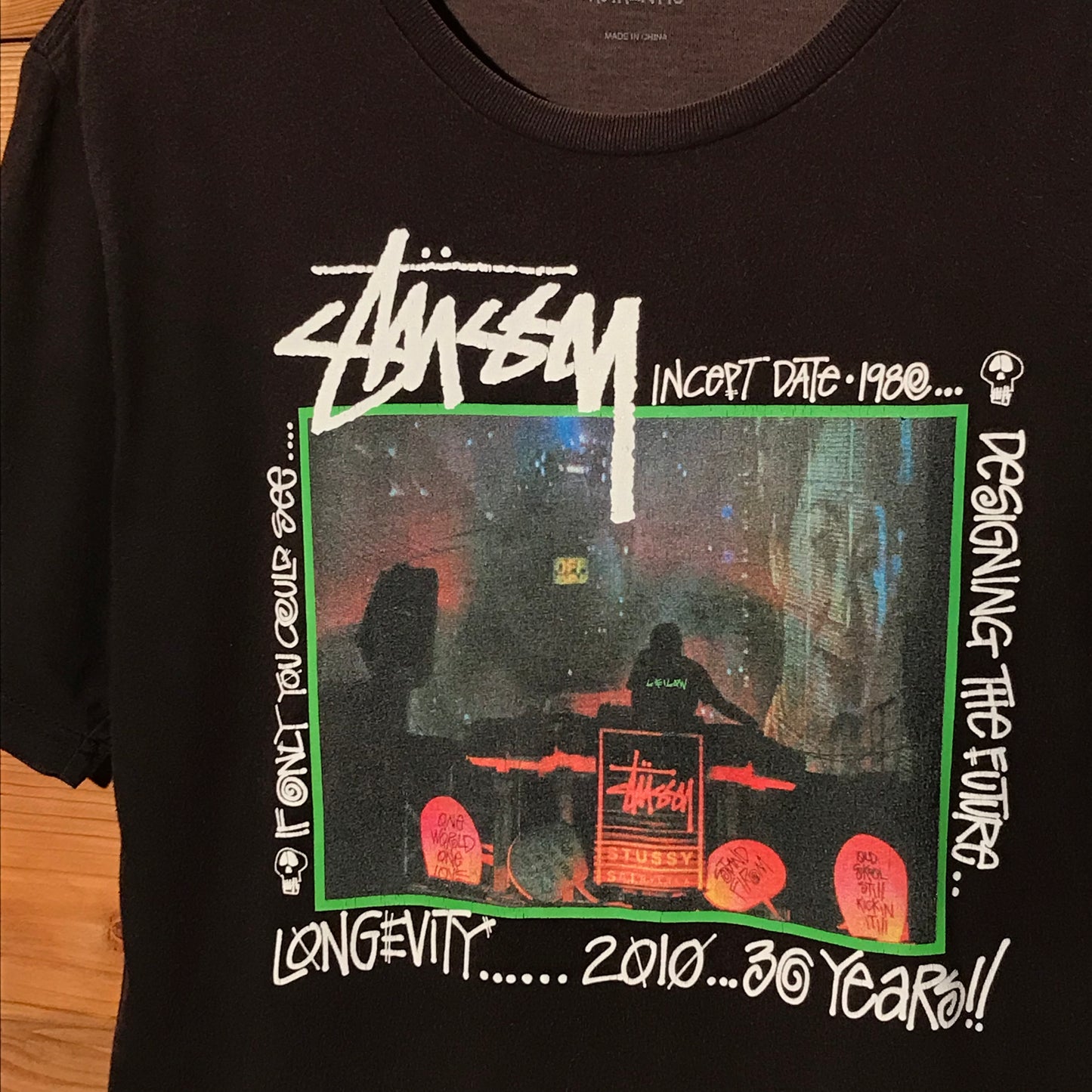 2010 Stüssy x Leilow Longevity 30th Anniversary t shirt